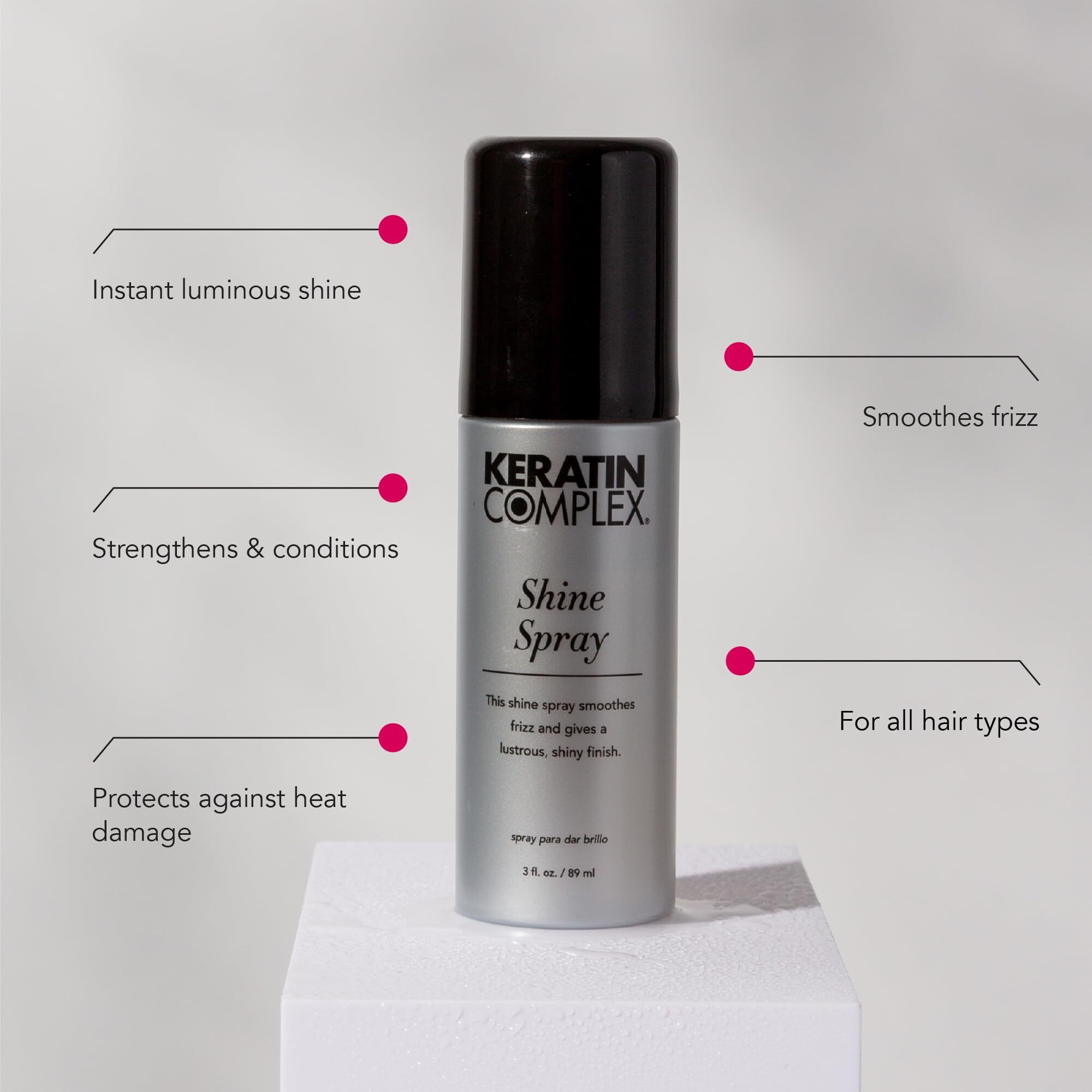 Shine Spray by Keratin Complex for Unisex - 3 oz Hairspray