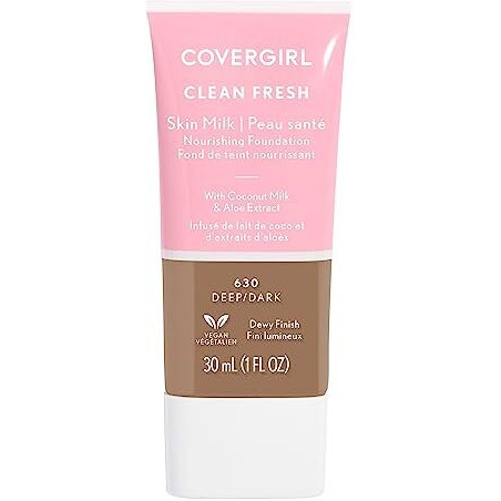 Clean Fresh Skin Milk Foundation - 630 Deep Dark by CoverGirl for Women - 1 oz Foundation
