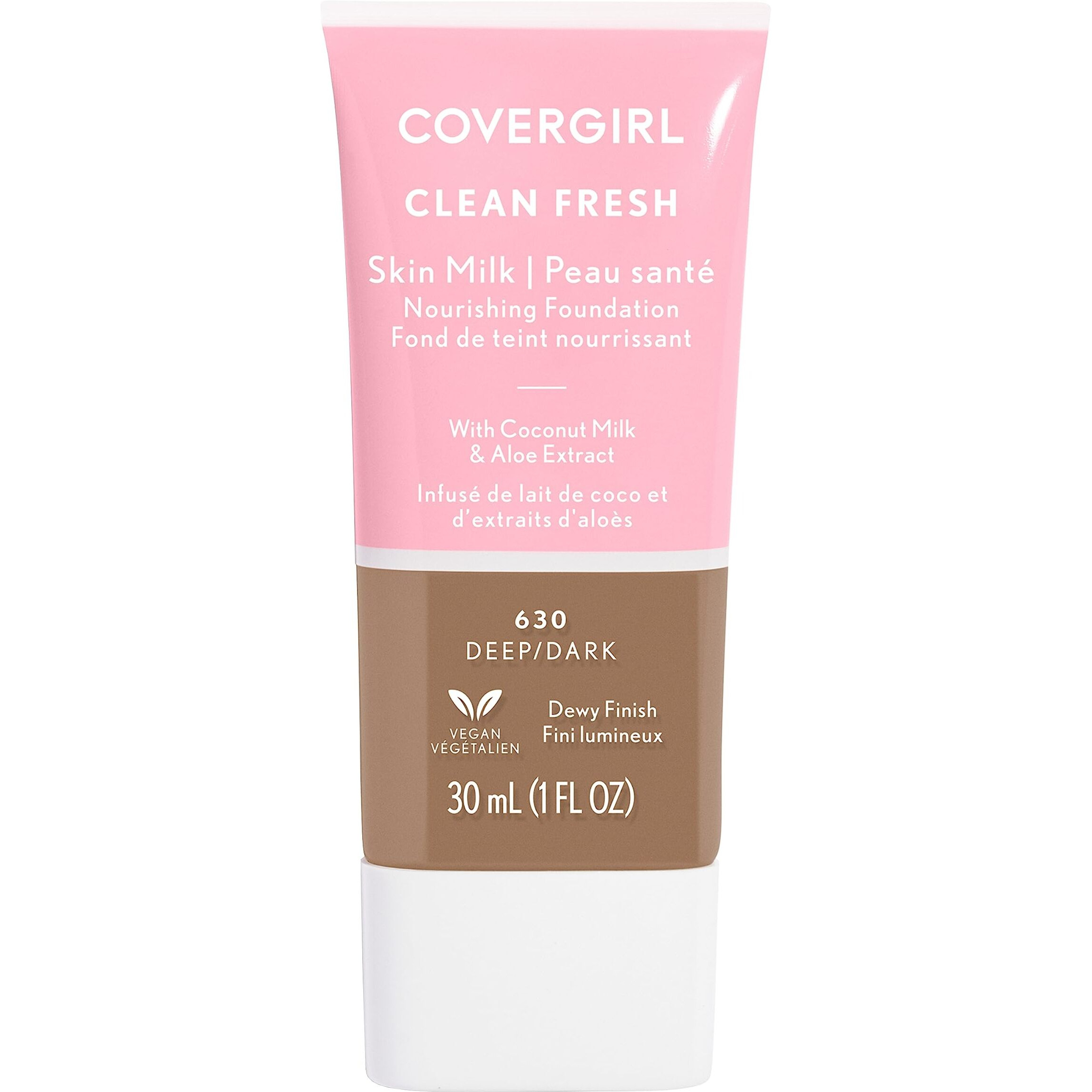 Clean Fresh Skin Milk Foundation - 630 Deep Dark by CoverGirl for Women - 1 oz Foundation
