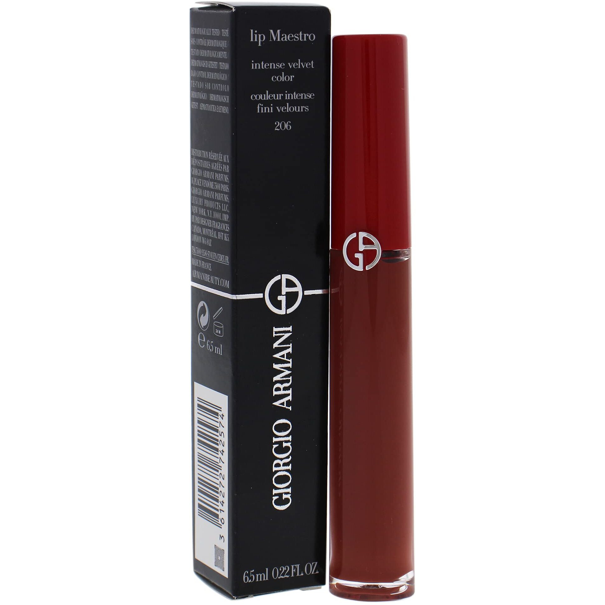 Lip Maestro Intense Velvet Color - 206 Cedar by Giorgio Armani for Women - 0.22 oz Lipstick