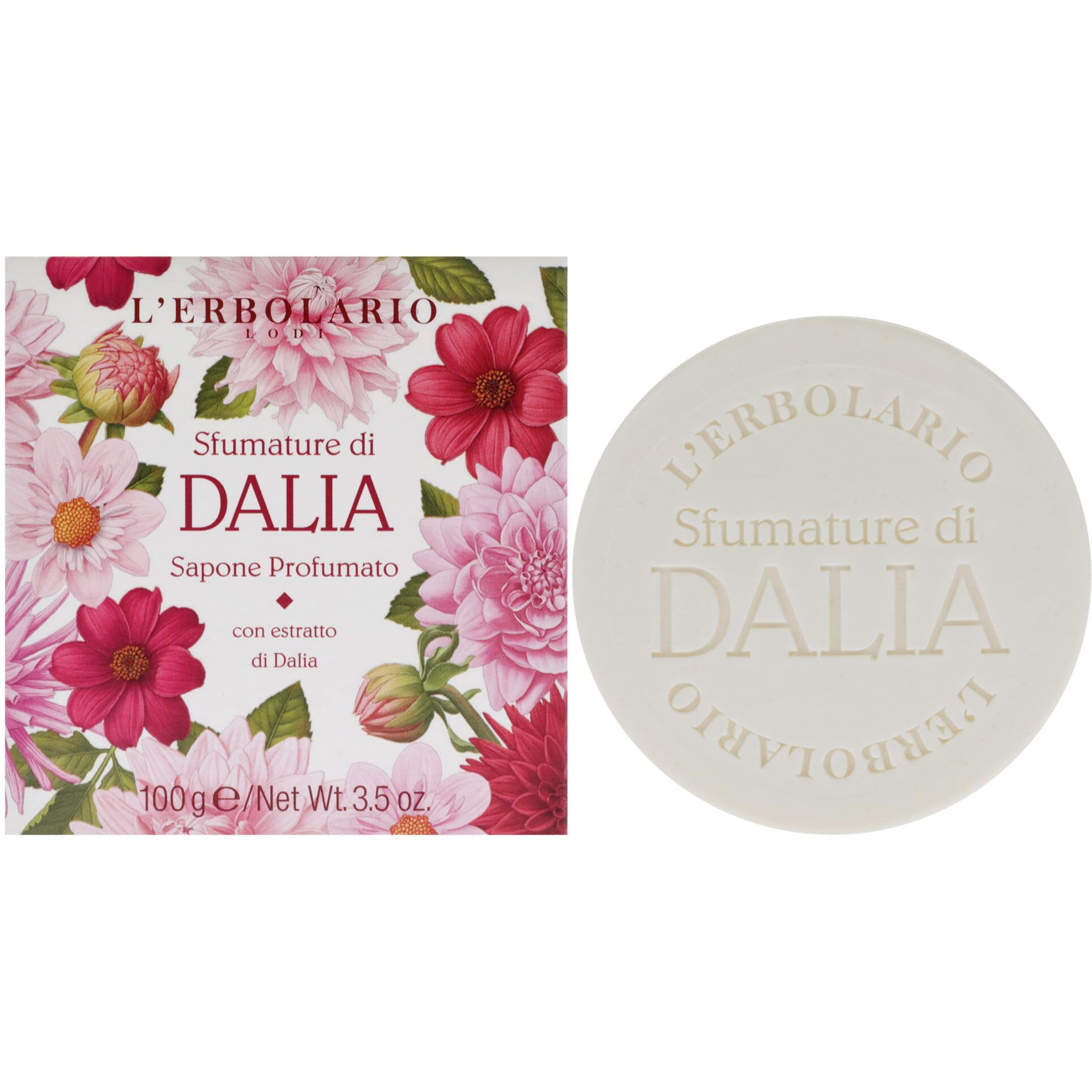 Shades of Dahlia Perfumed Soap by LErbolario for Unisex - 3.5 oz Soap