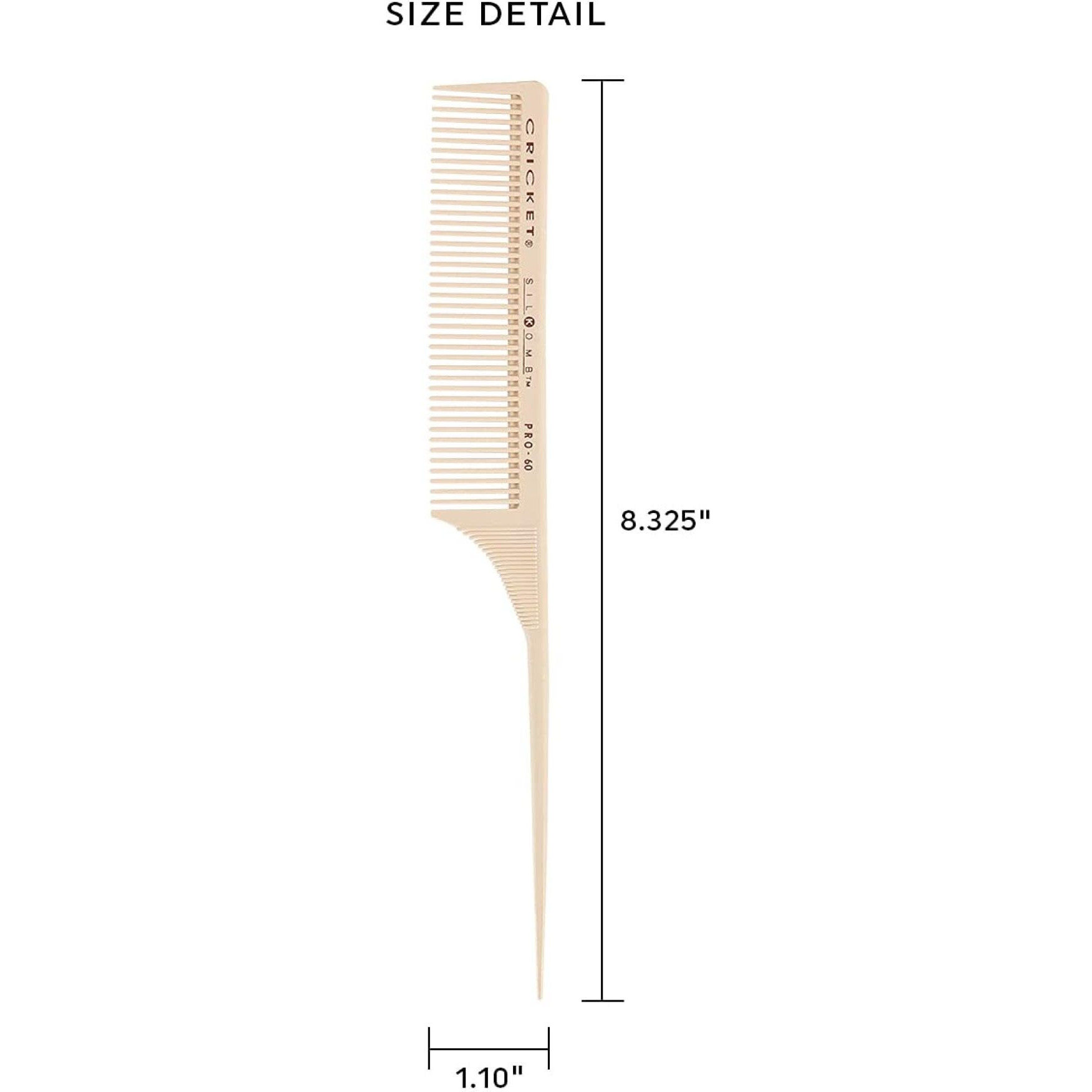 Silkomb Medium Toothed Rattaail - Pro-60 by Cricket for Unisex - 1 Pc Comb
