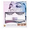 KISS Falscara DIY Lash Extension Starter Kit 10 Reusable Featherlight Eyelash Lengthening Wisps, Applicator, Bond & Seal
