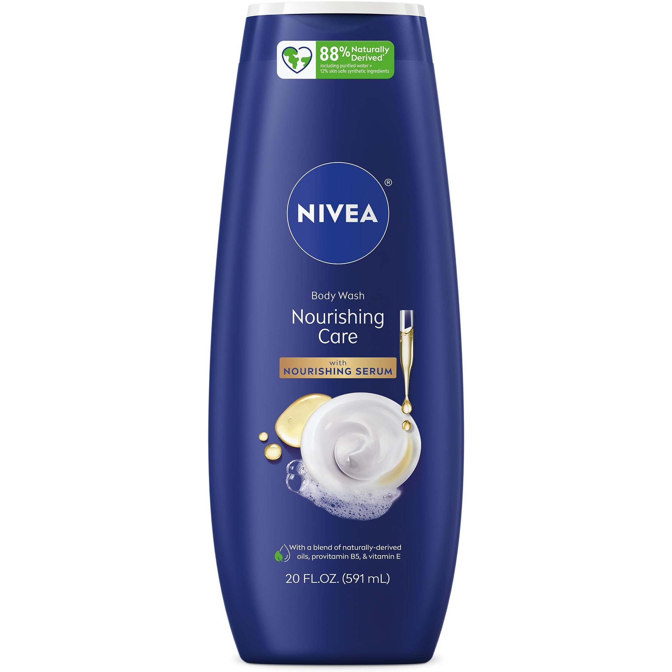 NIVEA Nourishing Care Body Wash with Nourishing Serum, 20 Fl Oz