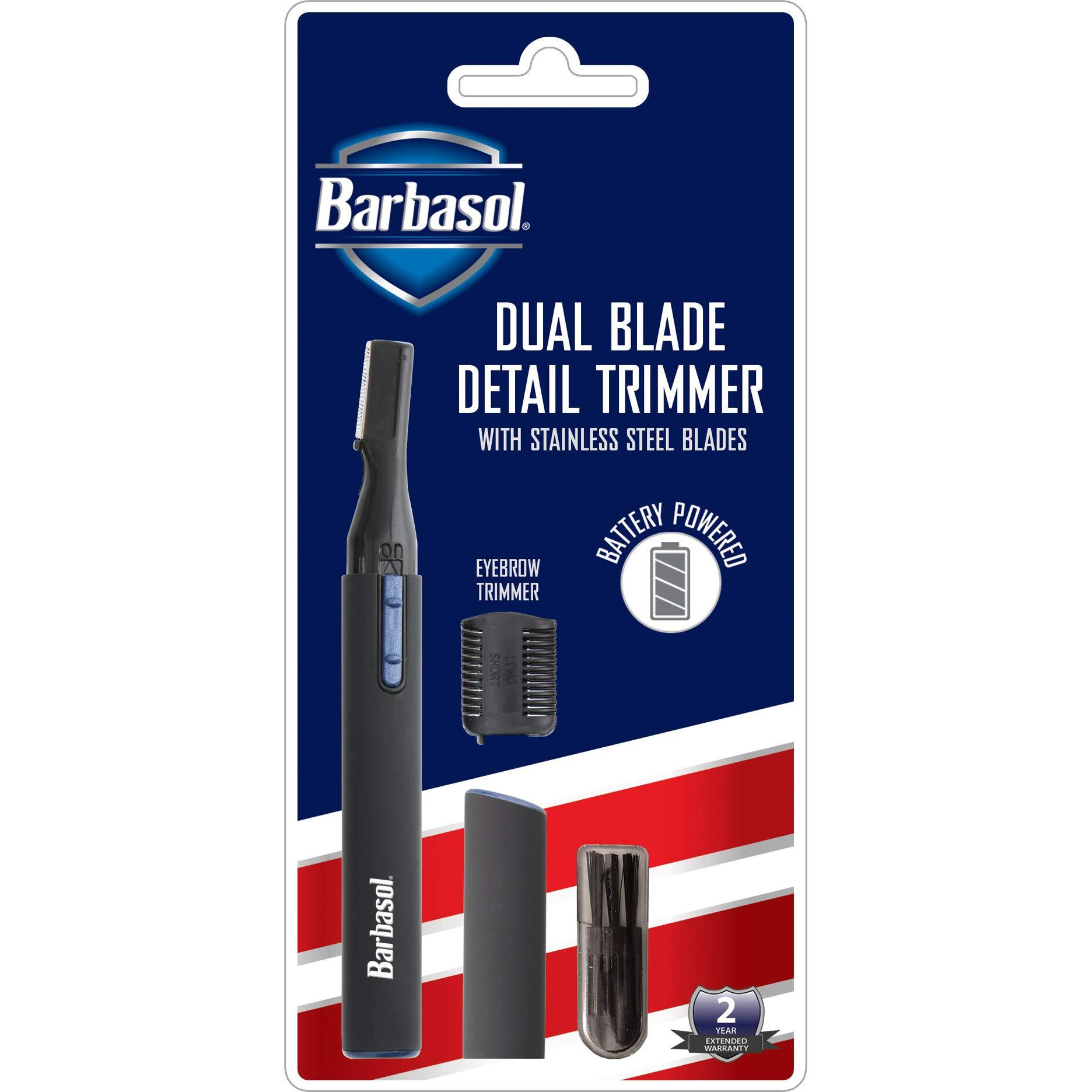 Dual Blade Detail Trimmer by Barbasol for Men - 1 Pc Trimmer Precision Trimmer, Fine Detail Trimmer, Angled Head