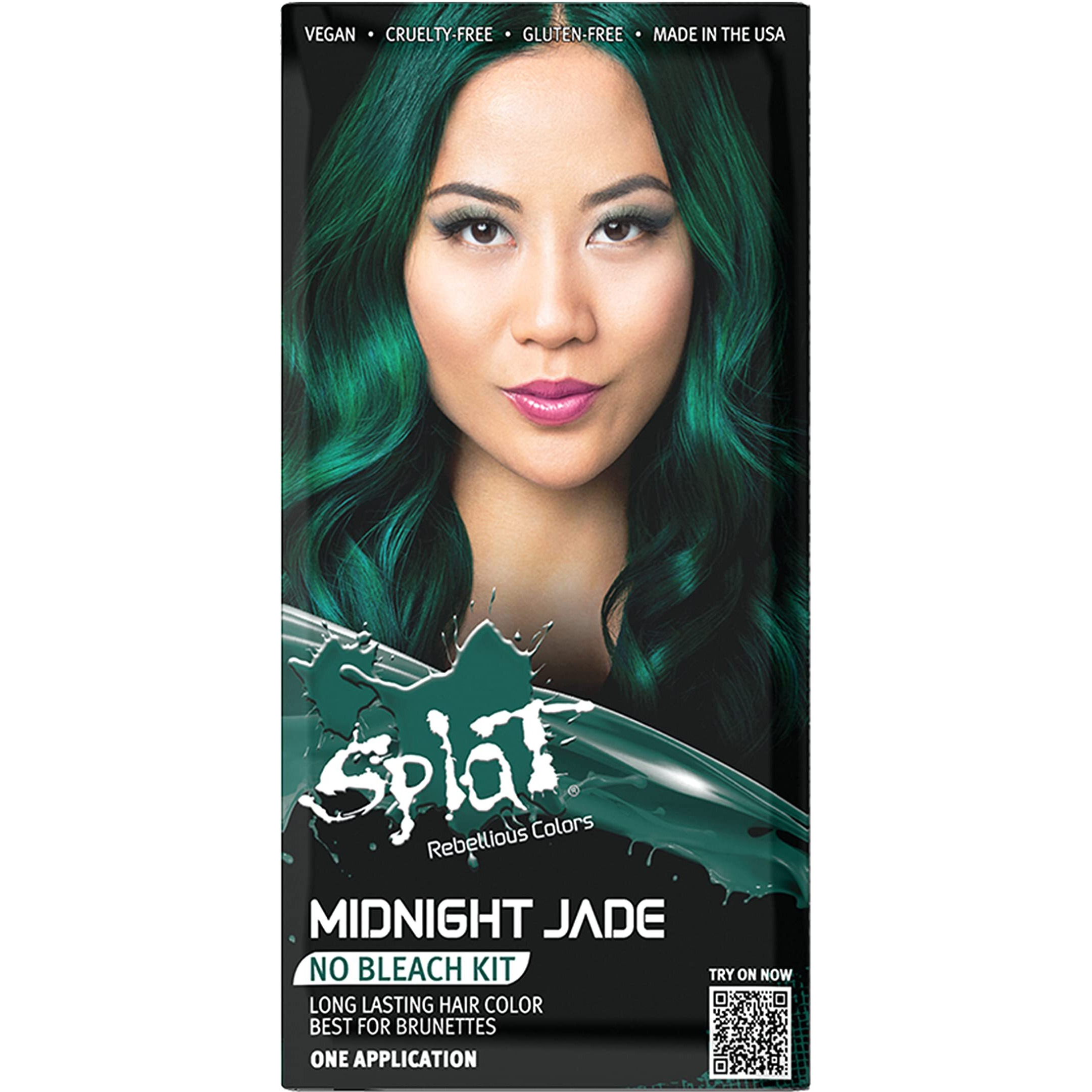 Splat Hair Splat Rebellious Colors 30 Wash Hair Color Kit, Midnight Jade, 6 Oz