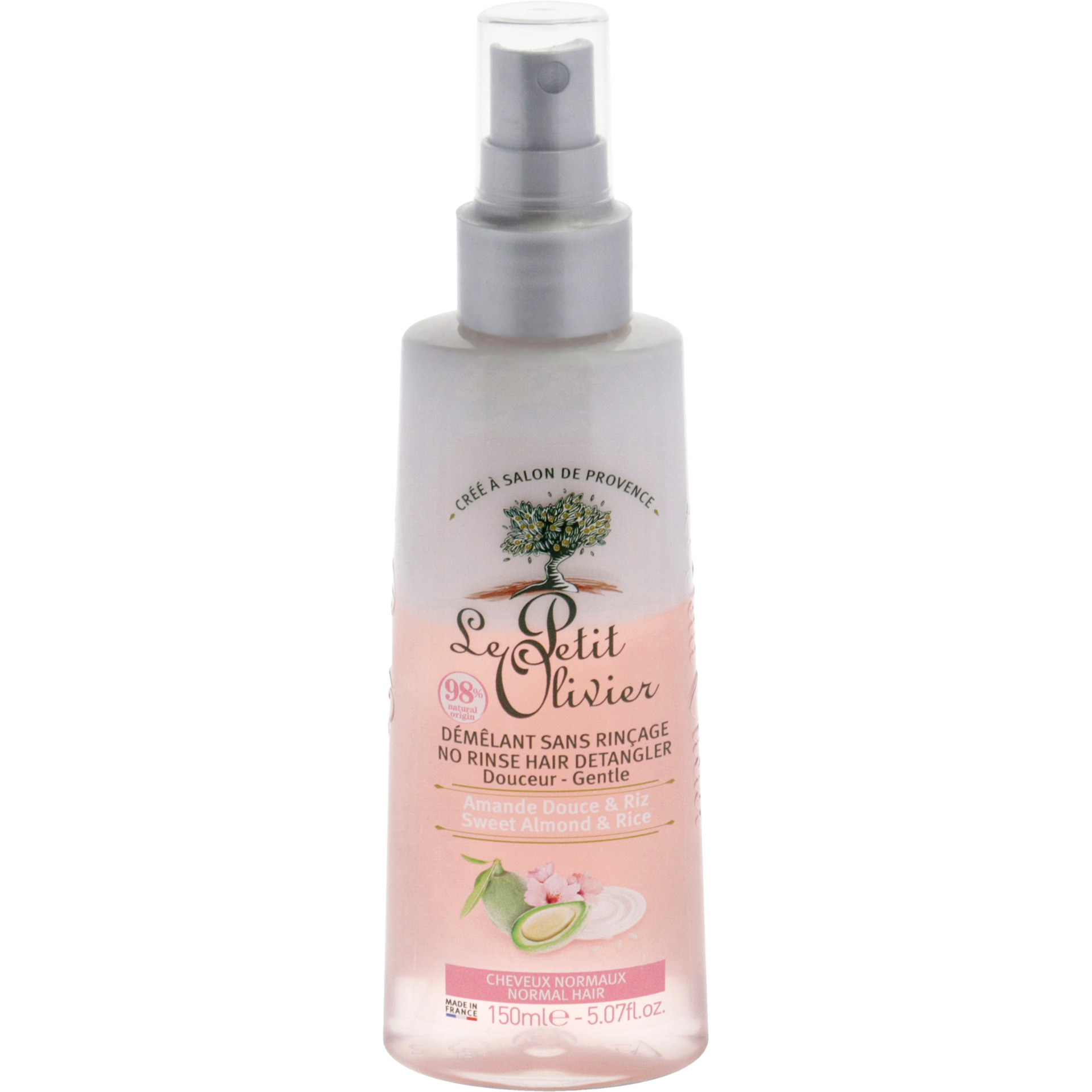 Gentle No Rinse Detangler - Sweet Almond and Rice by Le Petit Olivier for Women - 5.07 oz Detangler