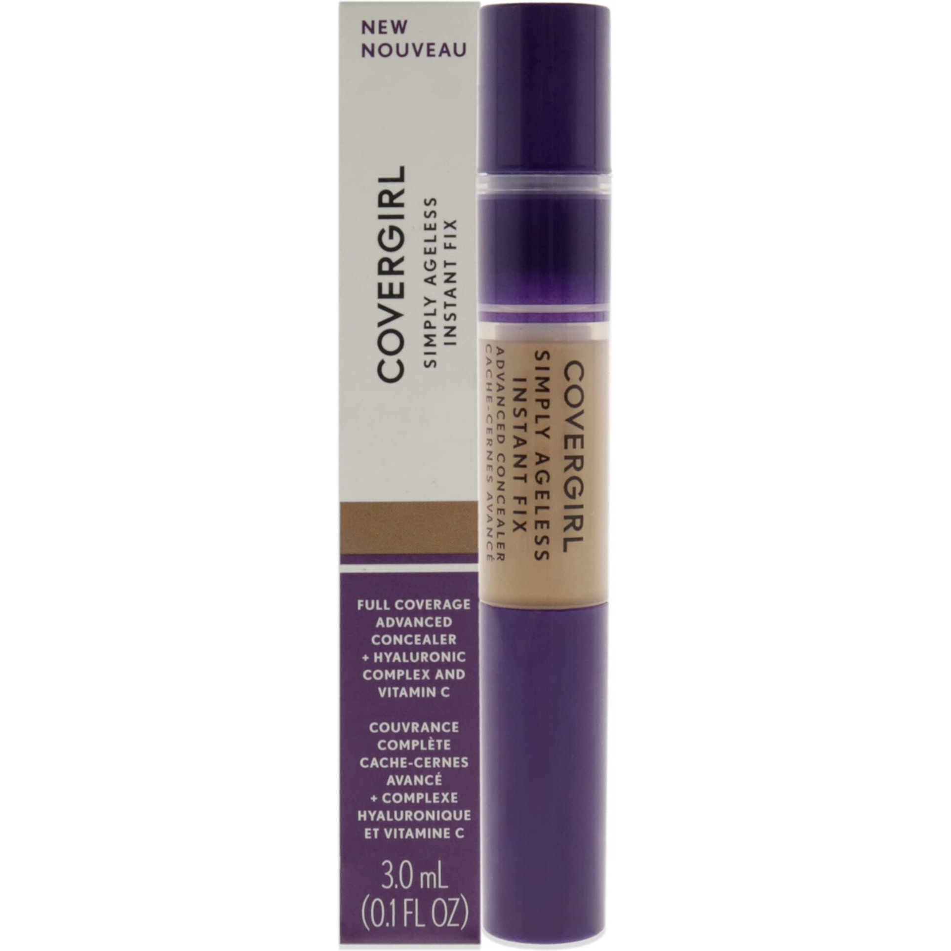 Simply Ageless Instant Fix Advanced Concealer - 380 Caramel by CoverGirl for Women - 0.1 oz Concealer