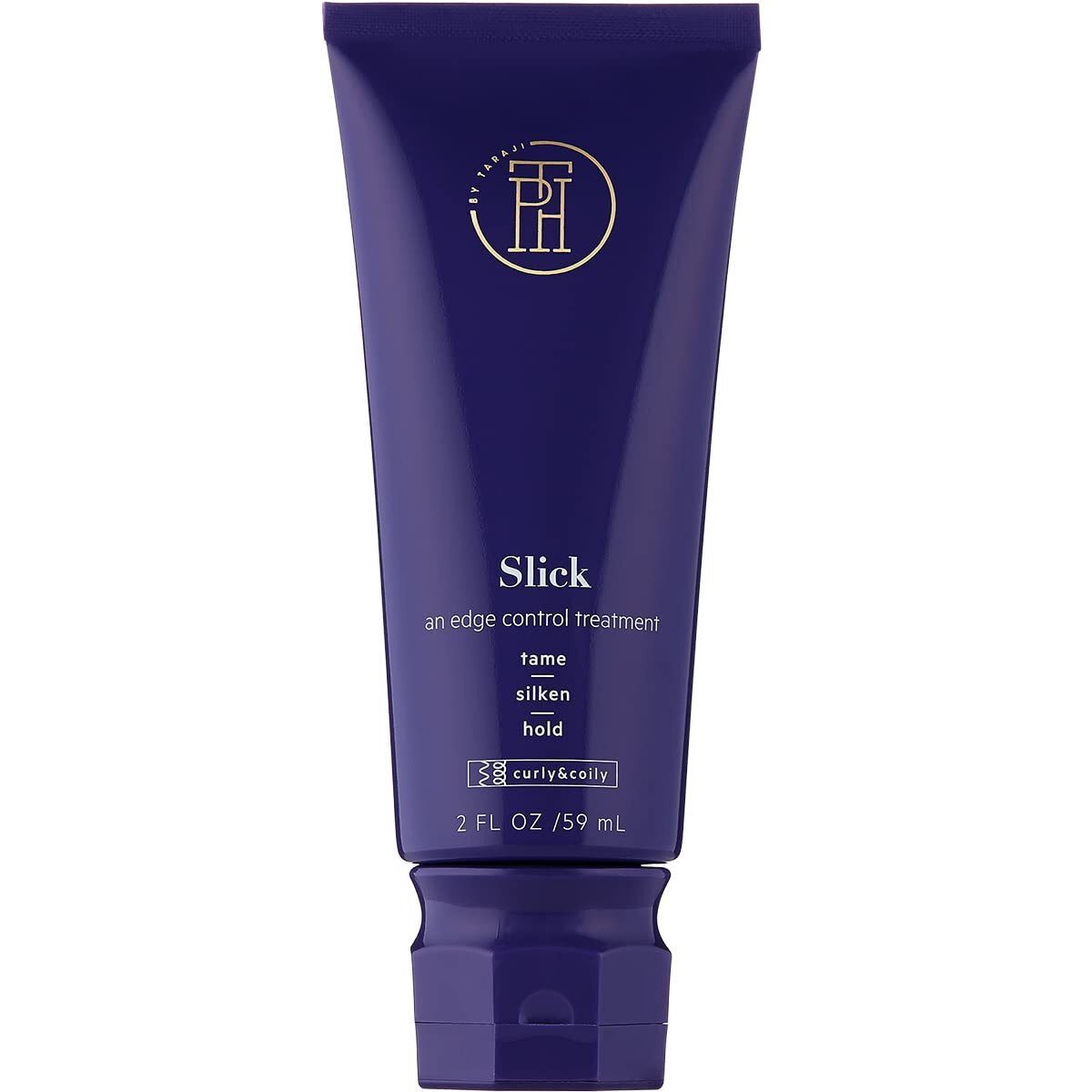 TPH BY TARAJI Slick Edge Control Treatment with Castor Oil | Silky Hair Style Cream for Edges, Baby Hairs for Coily & Curly Hair | Cruelty Free, Vegan Edge Control for Black Hair, Women & Men, 2 fl oz