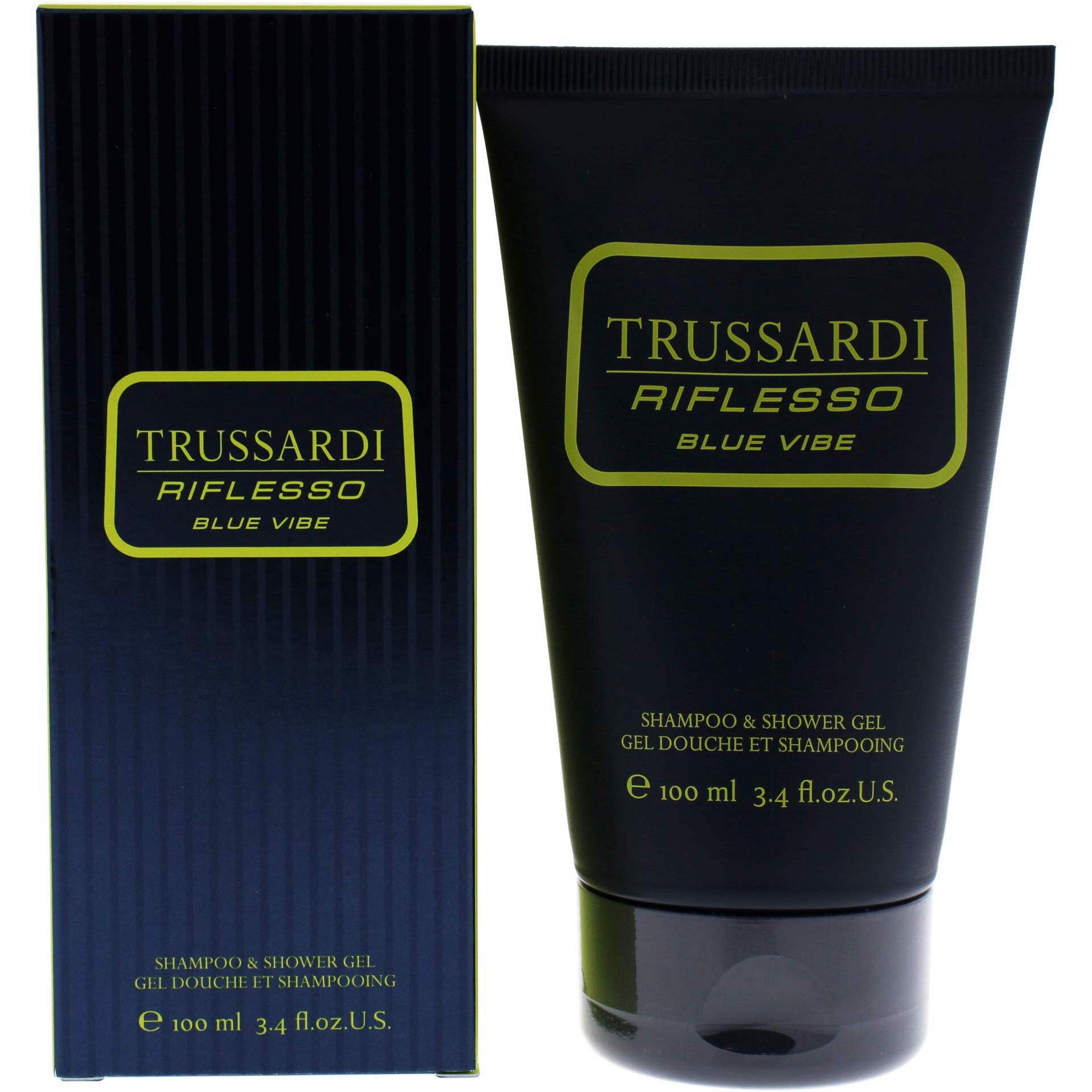 Riflesso Blue Vibe by Trussardi for Men - 3.4 oz Shampoo and Shower Gel