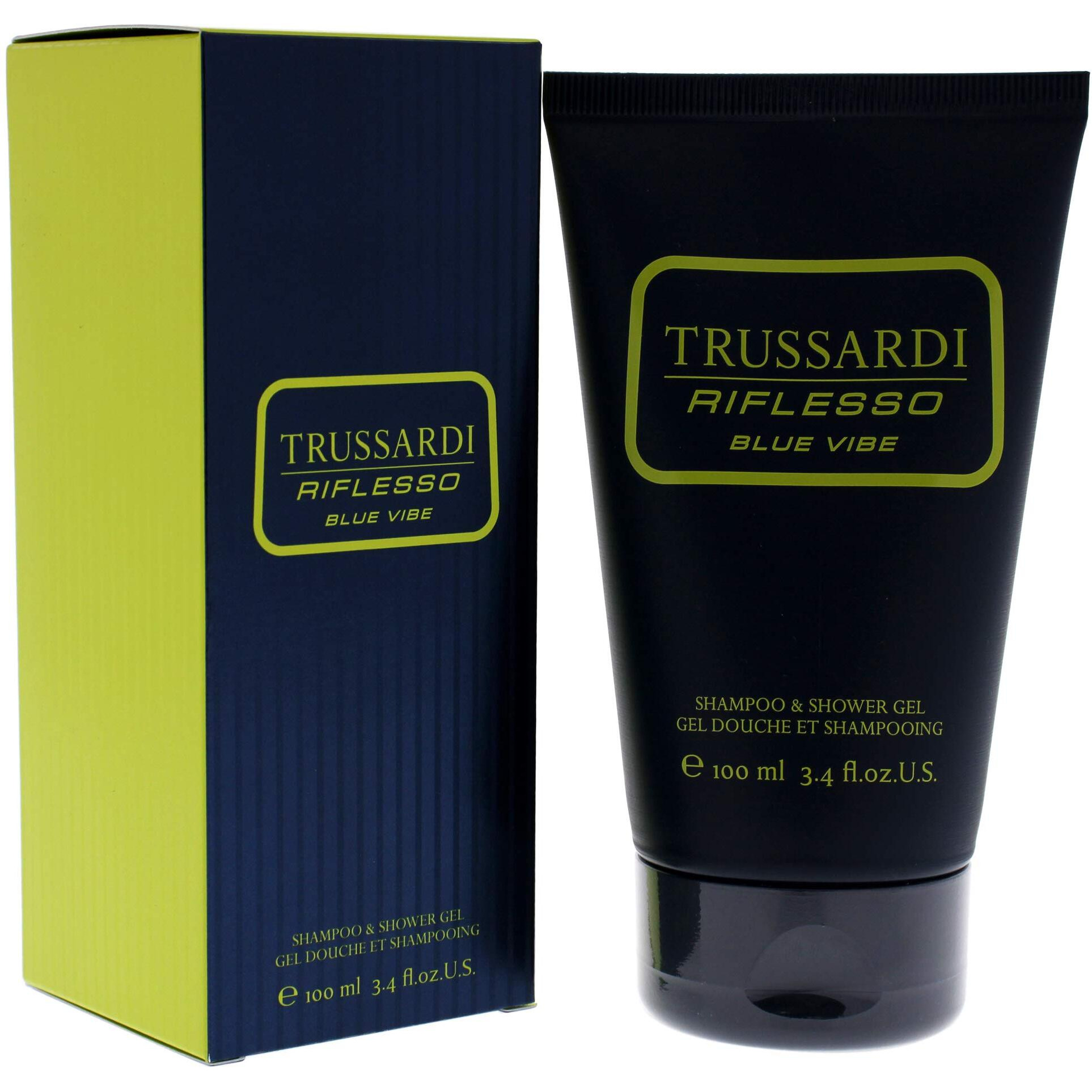 Riflesso Blue Vibe by Trussardi for Men - 3.4 oz Shampoo and Shower Gel