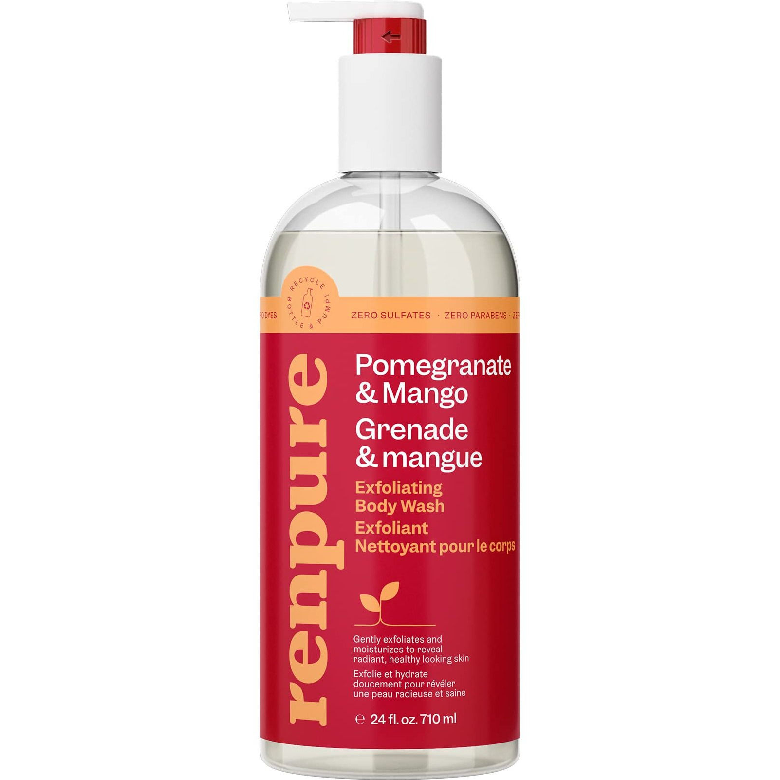 Renpure Originals pomegranate & mango body wash, 24 Ounce