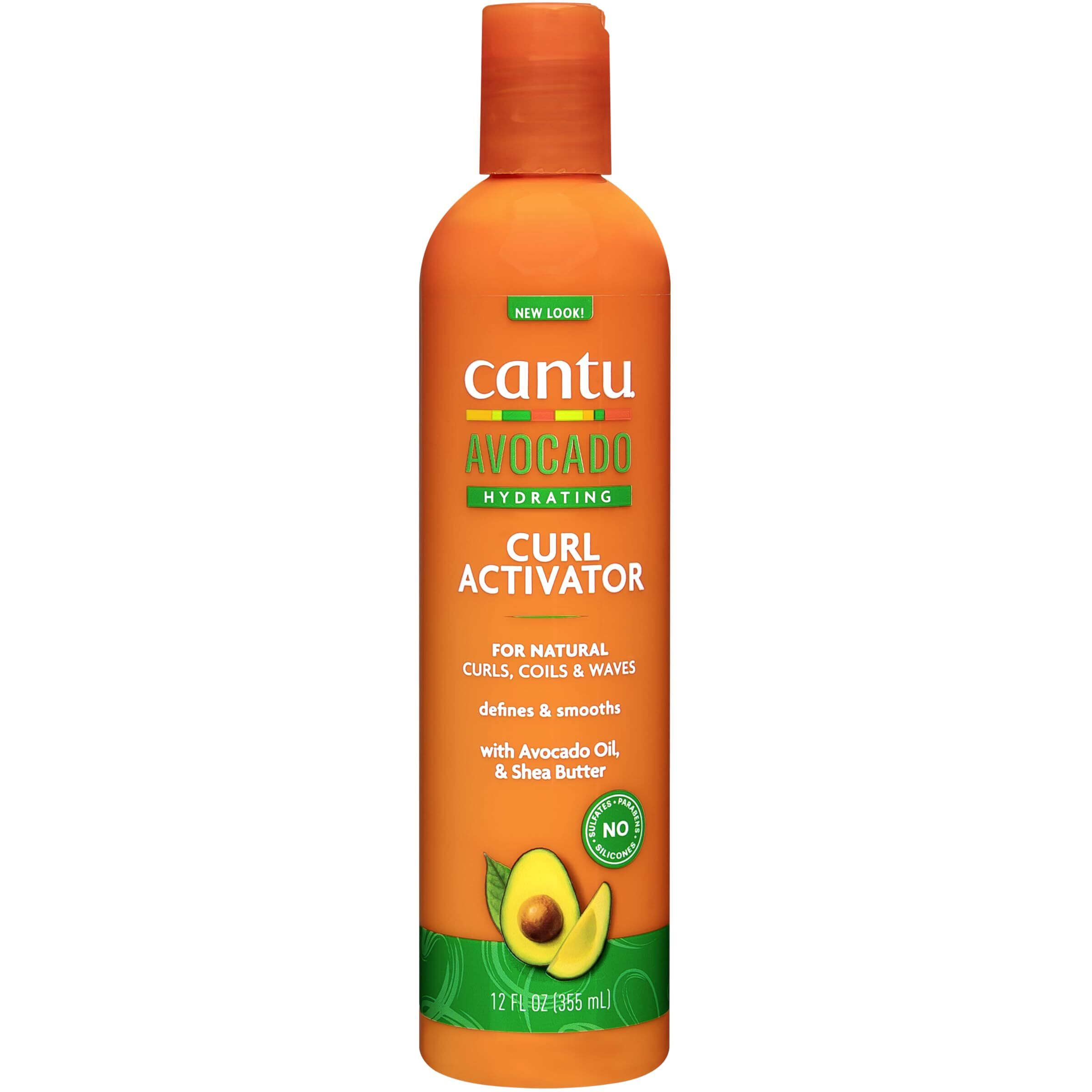 Cantu Avocado Hydrating Curl Activator Cream, Silicone-Free, 12 Ounce (Packaging May Vary)