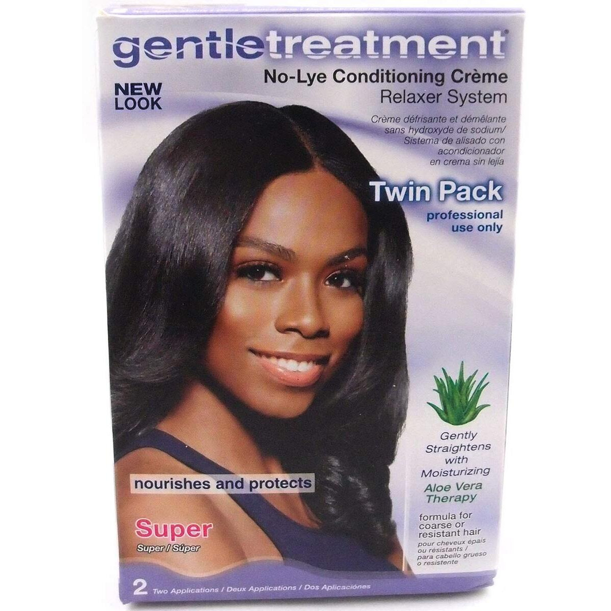 Gentle treatment twin pack no-lye conditioning creme relaxer system