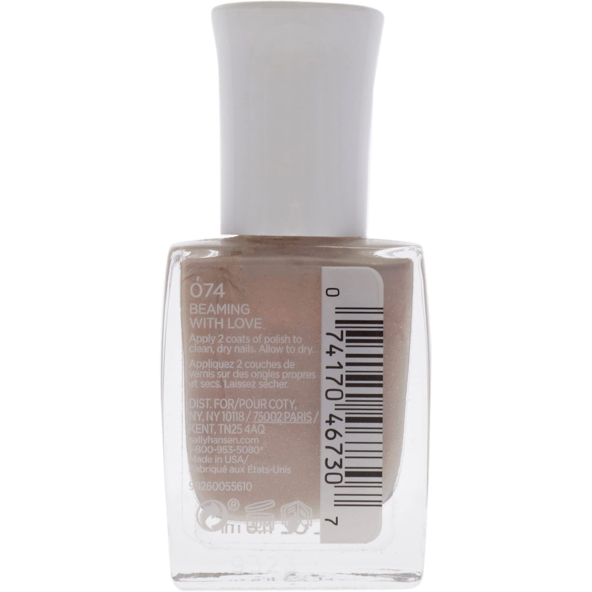 Mega Strength Nail Color - 074 Beaming With Love by Sally Hansen for Women - 0.4 oz Nail Polish