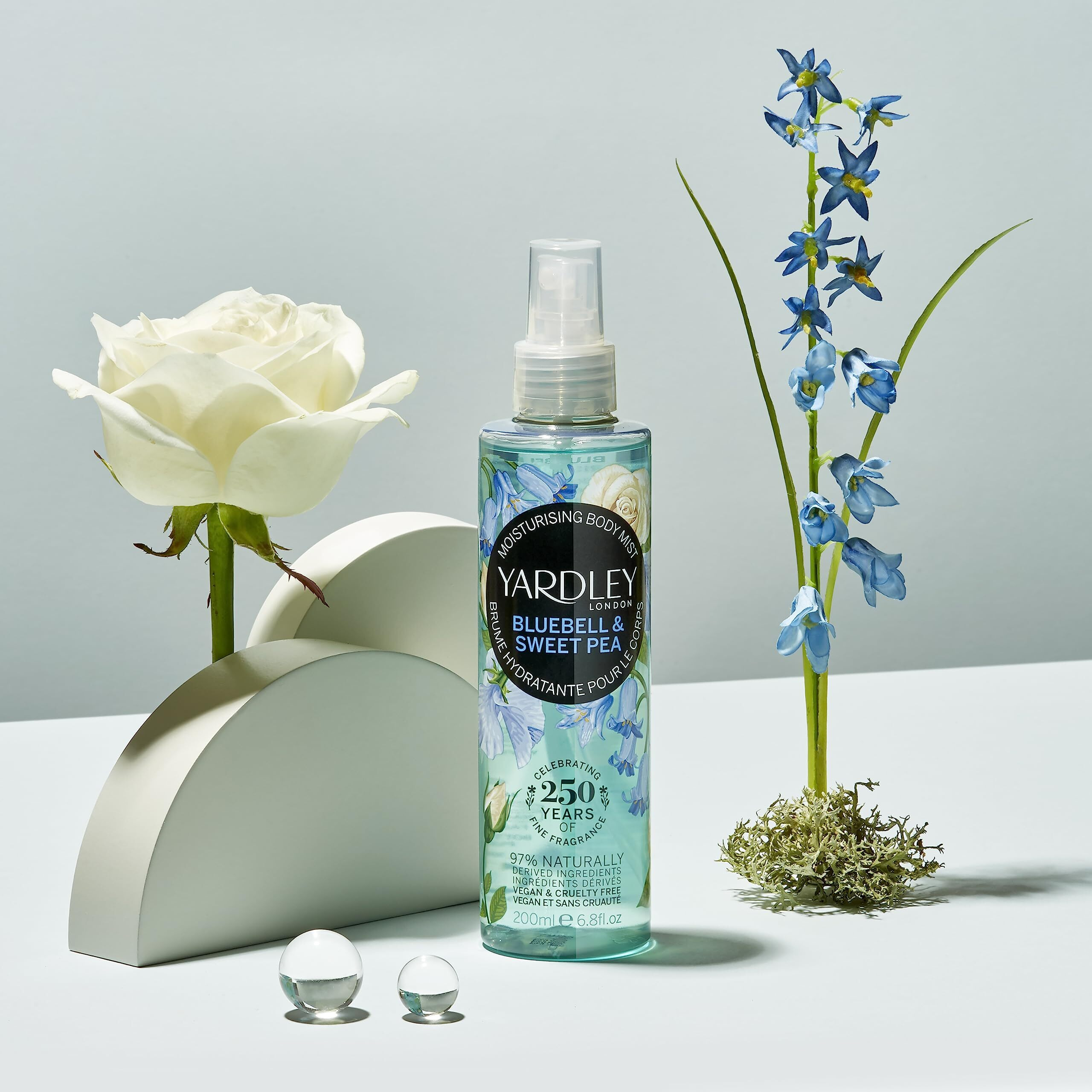 Yardley Bluebell & Sweet Pea by Yardley London Moisturizing Body Mist 6.8 oz(D0102HAX0IW.)