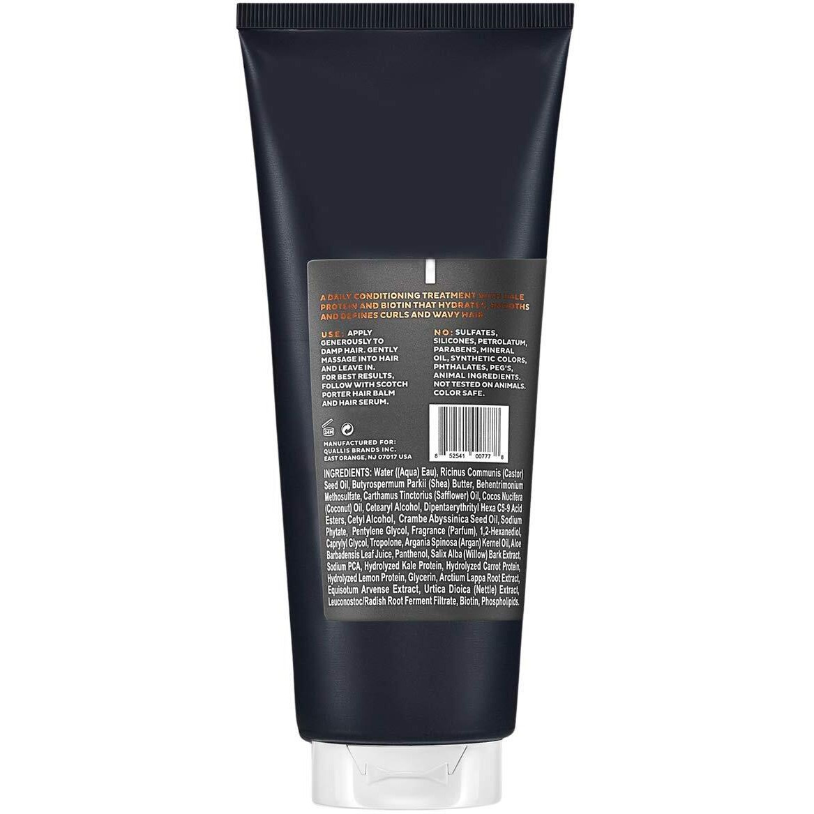 Scotch Porter Moisture Rich Leave-In Hair Conditioner for Men | Superior Smoothness & Definition | Free of Parabens, Sulfates & Silicones | Vegan | 7.1oz Bottle