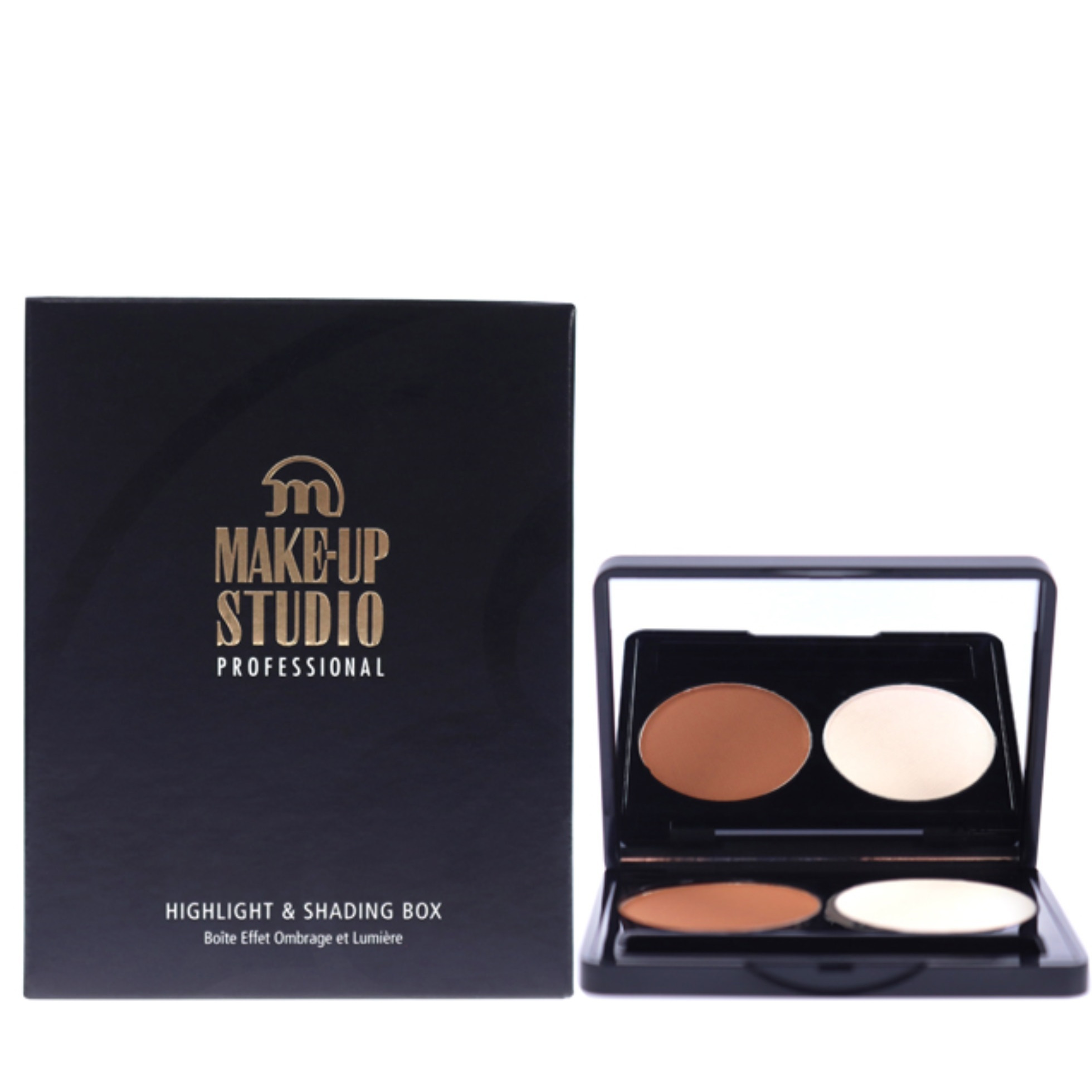 Shading and Highlight Box - Neutral Brown-White by Make-Up Studio for Women - 2 x 0.11 oz Highlighter