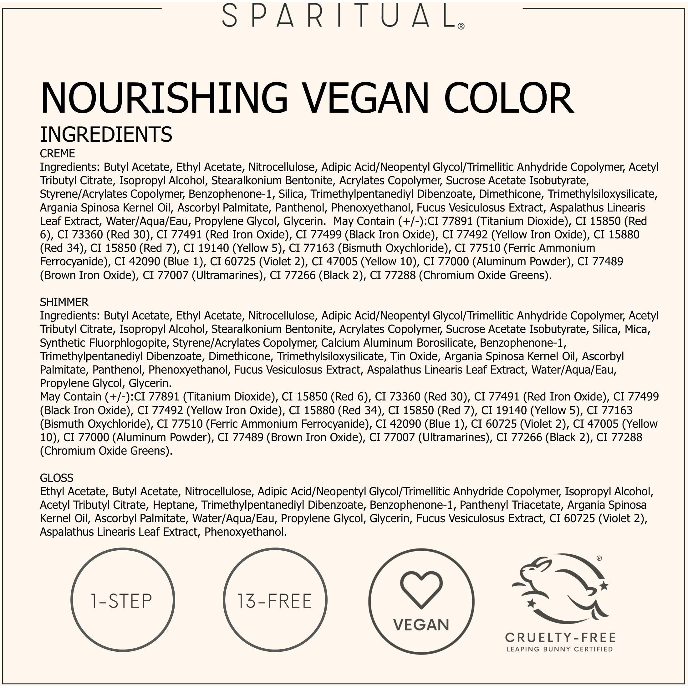 Nourishing Vegan Color - In The Flow by SpaRitual for Women - 0.5 oz Nail Polish