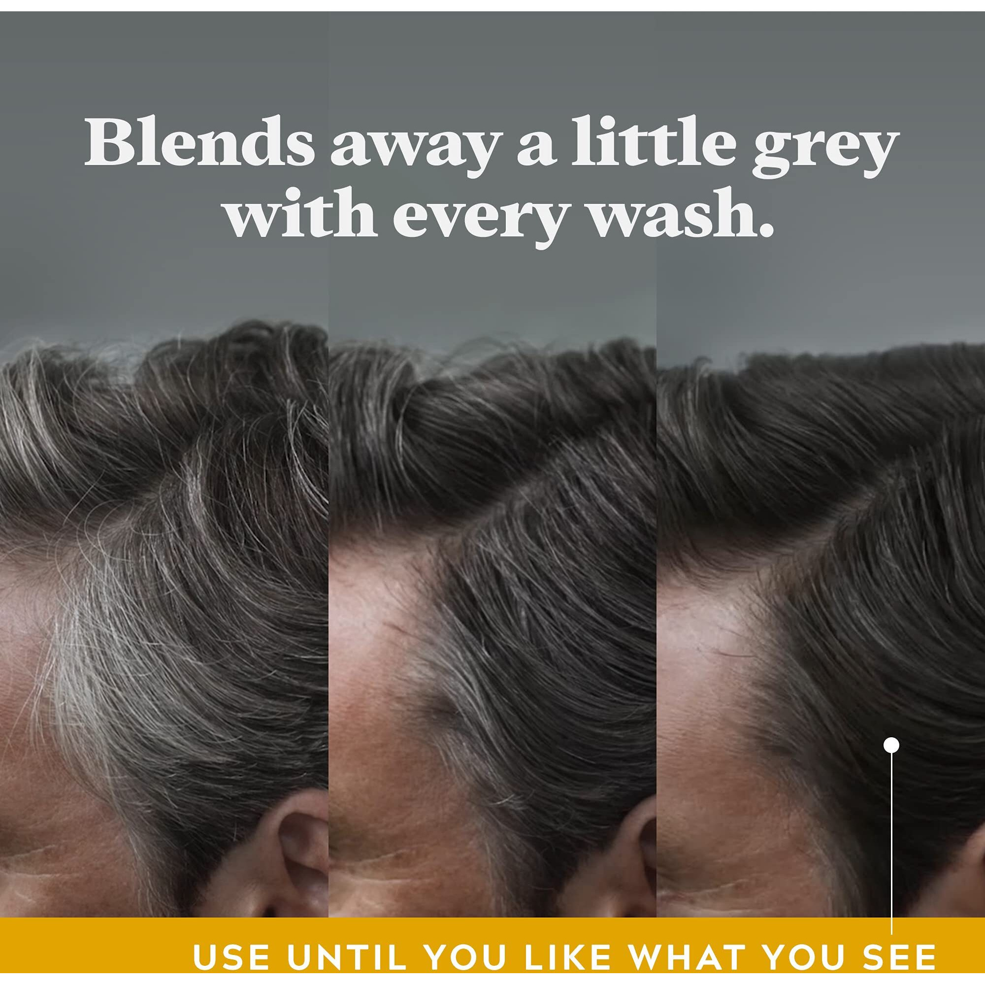 Just For Men Control GX Grey Reducing 2-in-1 Shampoo and Conditioner, Gradual Hair Color for Stronger and Healthier Hair, 4 Fl Oz - Pack of 3 (Packaging May Vary)