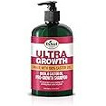 Difeel Ultra Growth Basil & Castor Oil Pro Growth Shampoo 12 oz - Made with Basil & Castor Oil for Hair Growth, Sulfate Free Shampoo