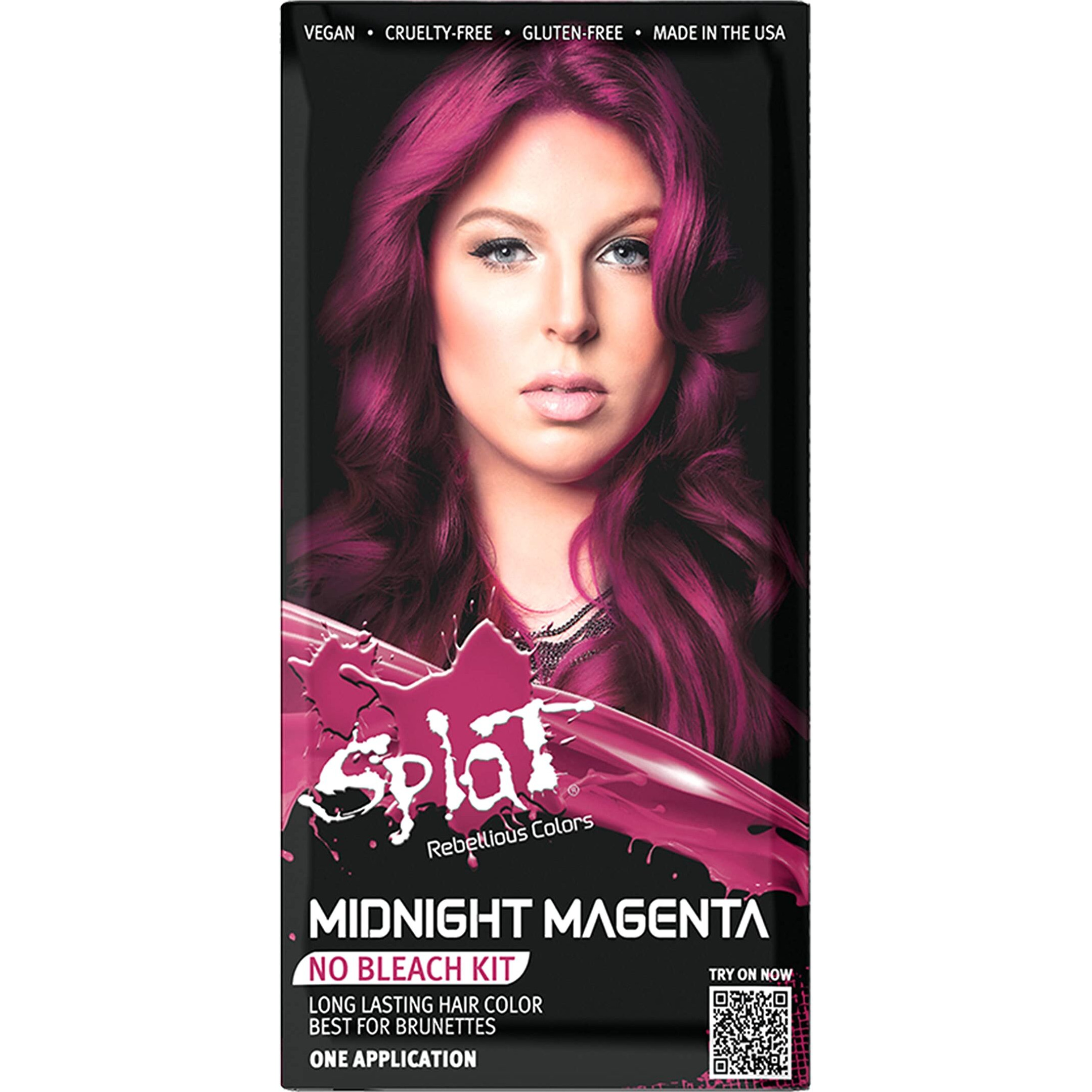 Splat Midnight Magenta Semi-Permanent Hair Color Kit No Bleach, Vegan, Cruelty Free