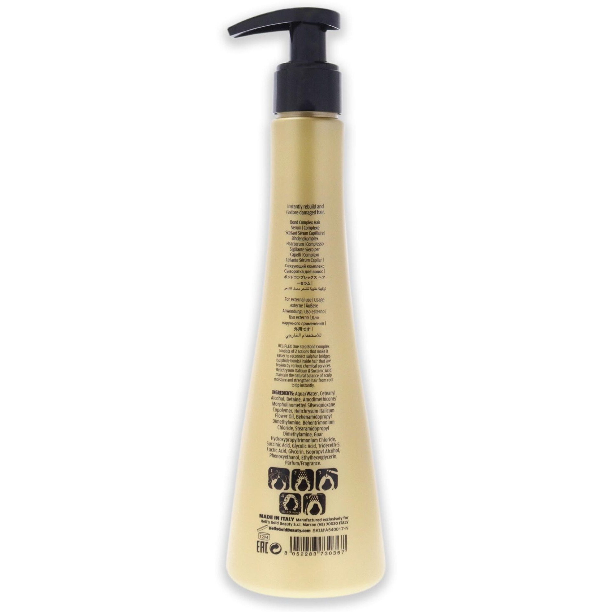 Heliplex One Step Blond Complex Hair Serum by Helis Gold for Unisex - 8.4 oz Serum