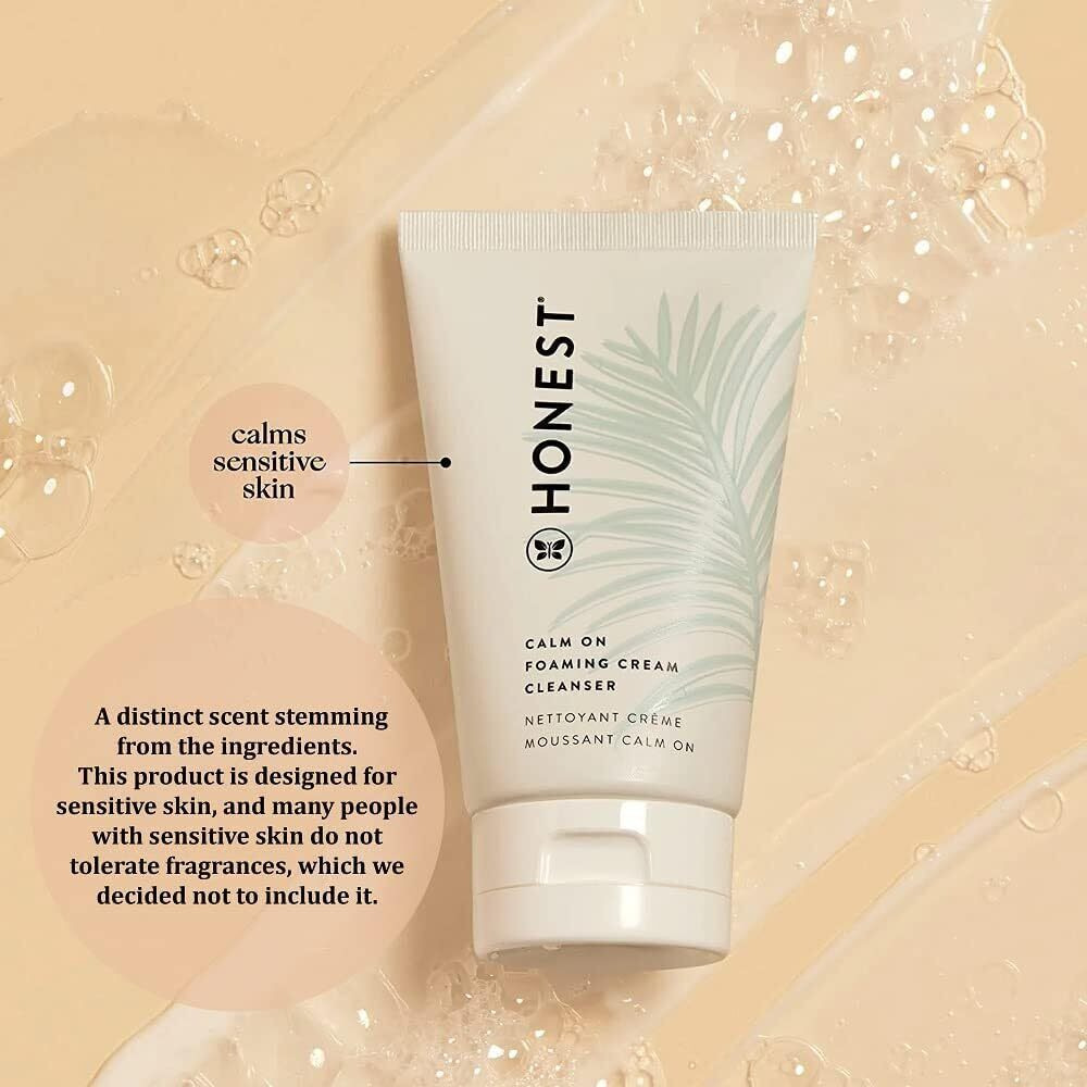 Calm on Foaming Cream Cleanser by Honest for Women - 4 oz Cleanser
