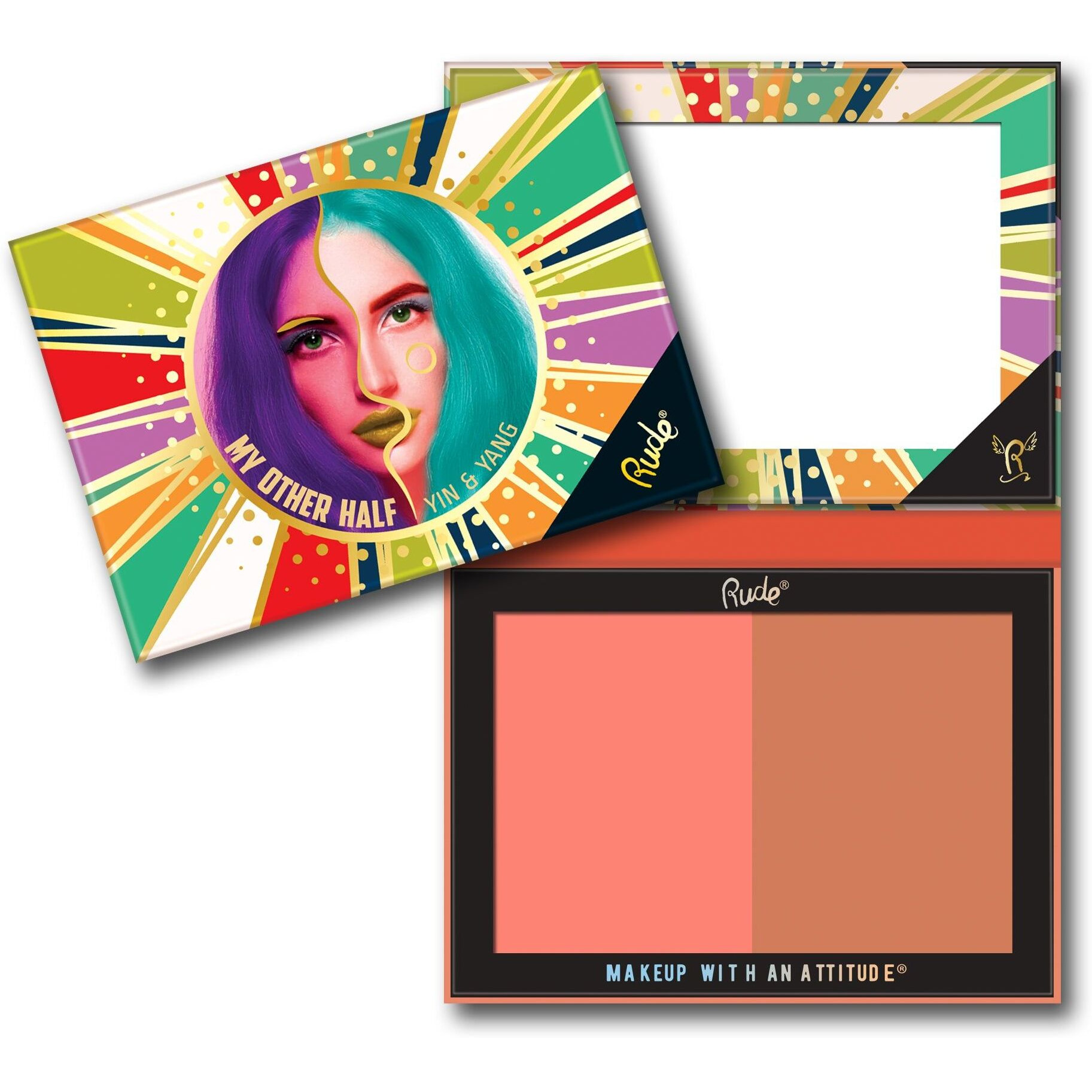 RUDE My Other Half Duo Shade Face Palette(D0102H2BRTW)