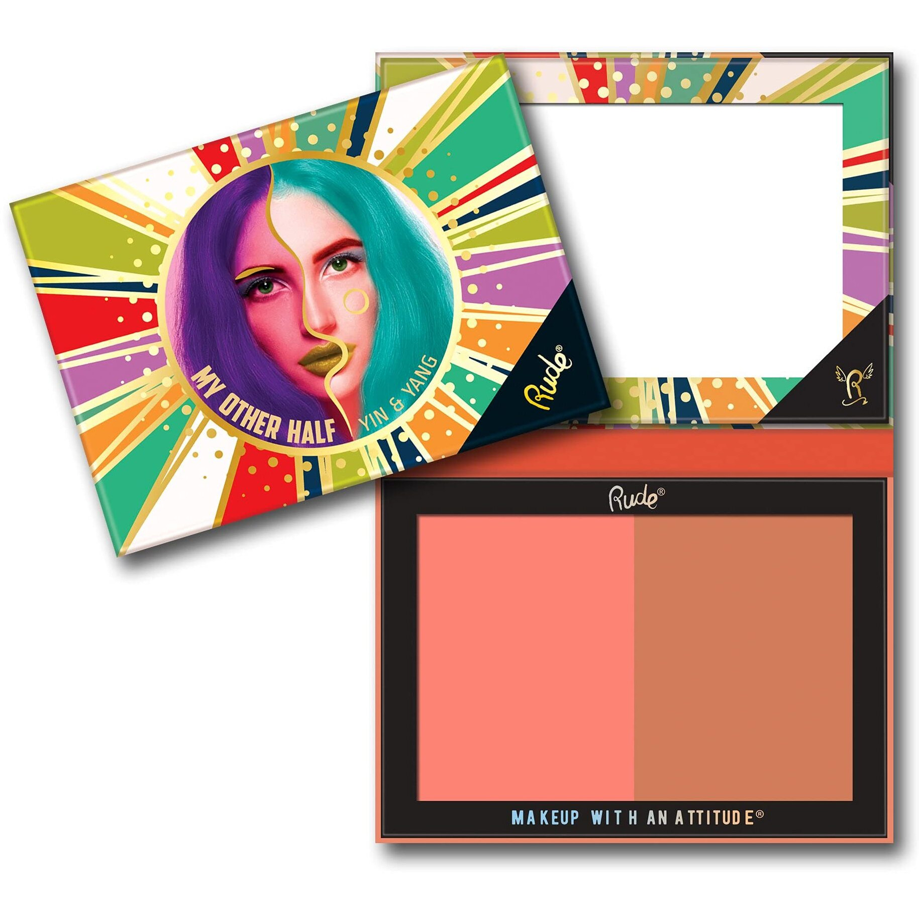 RUDE My Other Half Duo Shade Face Palette(D0102H2BRTW)