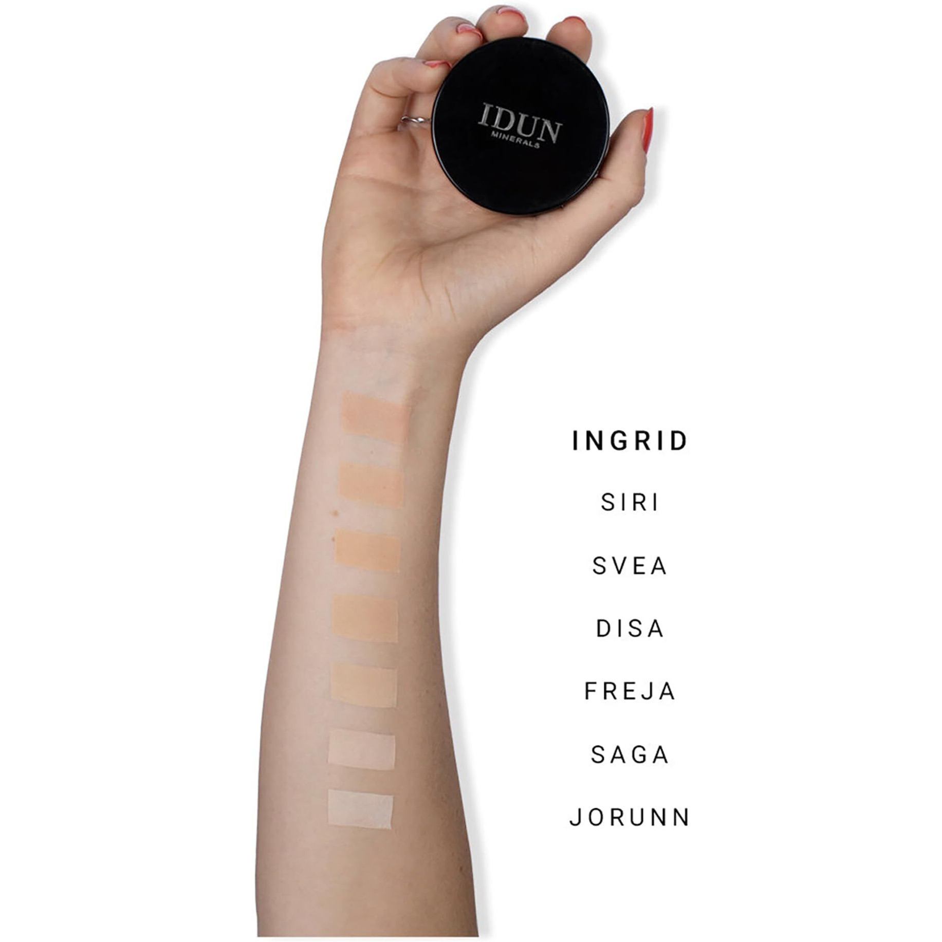 Mineral Powder Foundation SPF 15 - 042 Ingrid by Idun Minerals for Women - 0.25 oz Foundation