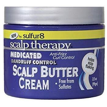 Scalp Therapy Medicated Dandruff Control, Anti-Frizz, Curl Control, Sulfate Free, Scalp Treatment Butter Cream for Men and Women