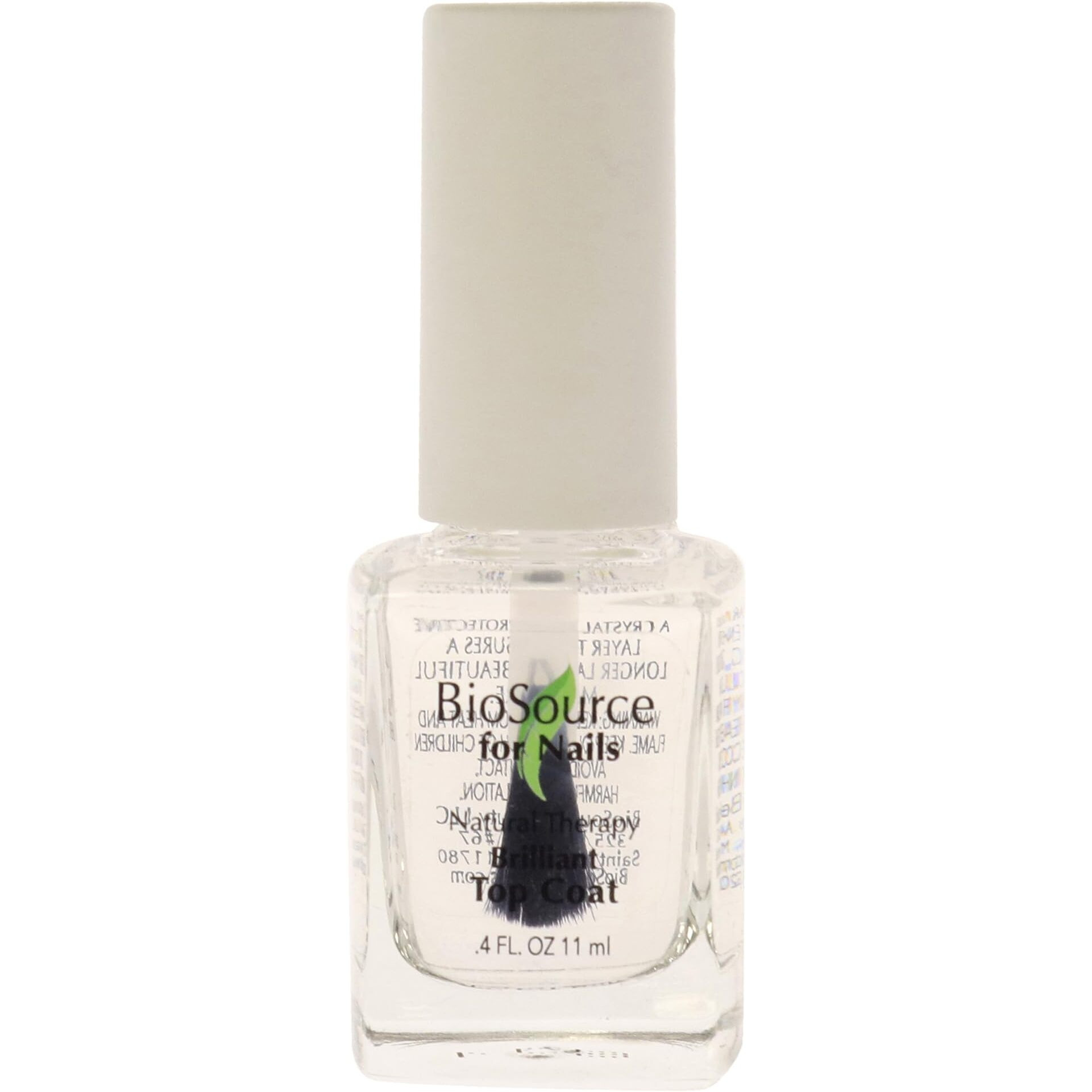 Natural Therapy Brilliant Top Coat by BioSource for Women - 0.4 oz Nail Treatment
