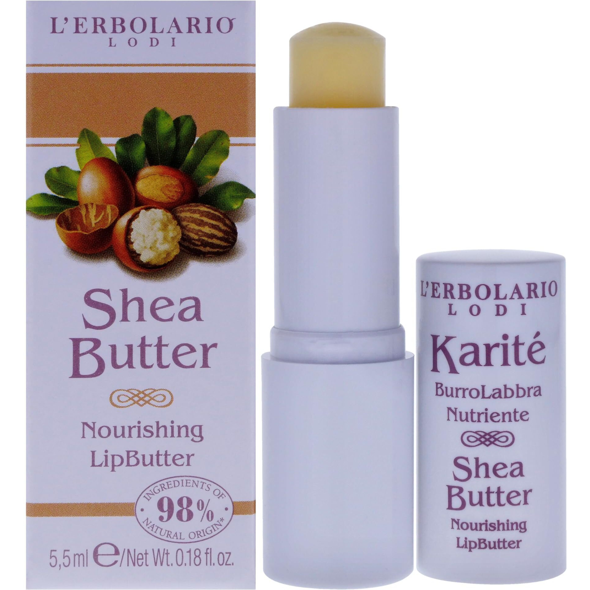 Nourishing Lips Butter - Shea Butter by LErbolario for Women - 0.18 oz Lip Balm