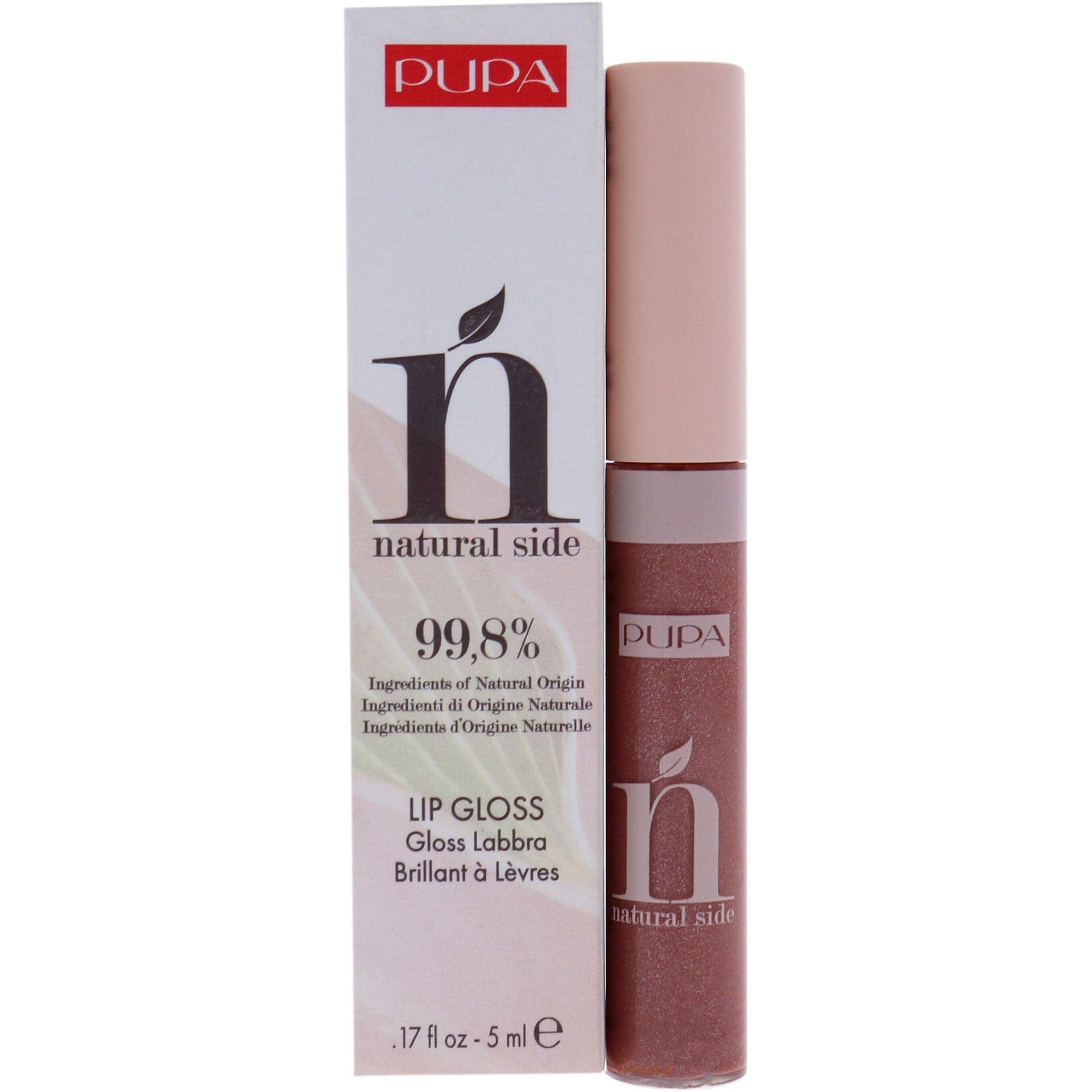 Natural Side Lip Gloss - 004 Pearly Nude by Pupa Milano for Women - 0.17 oz Lip Gloss