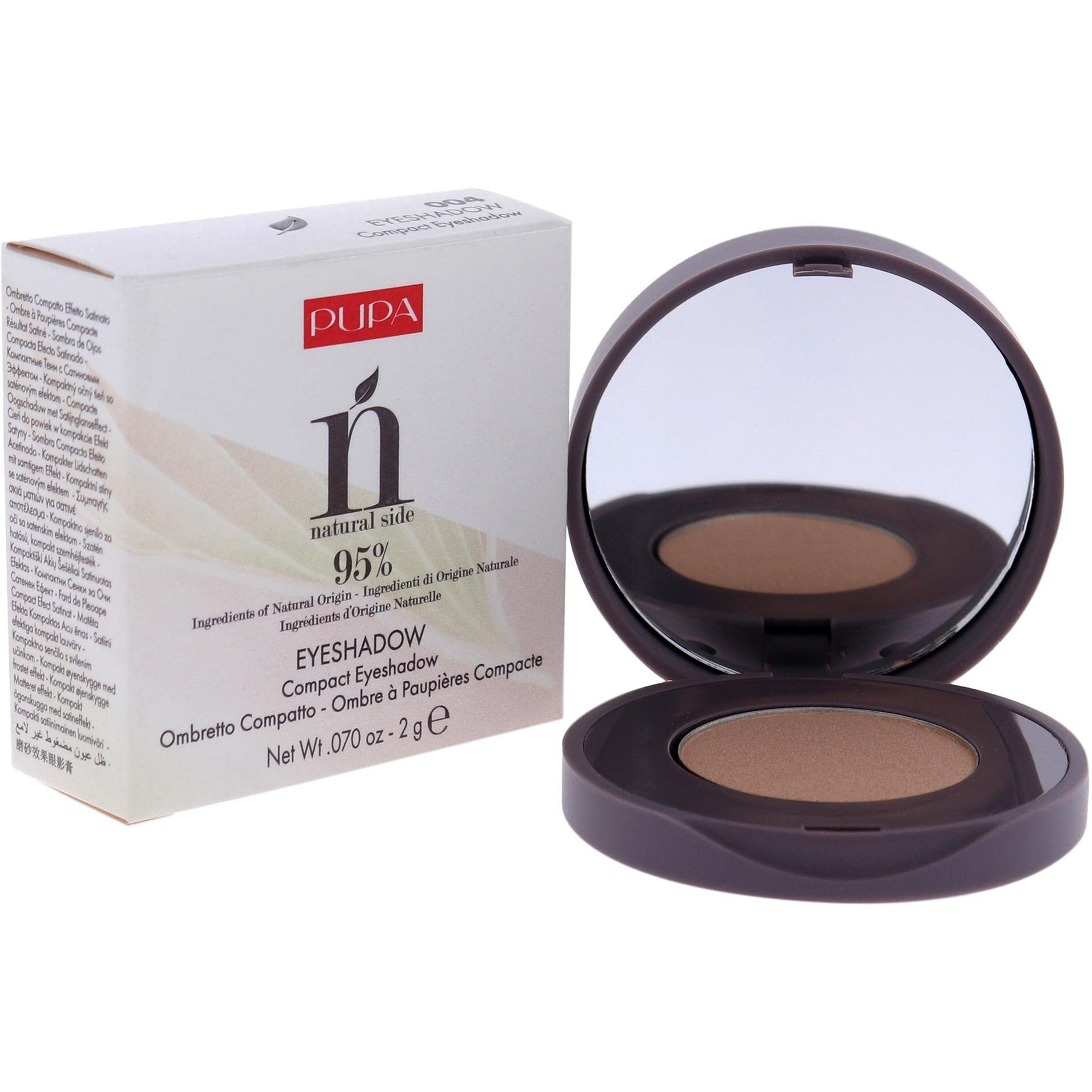 Natural Side Compact Eyeshadow - 004 Light Gold by Pupa Milano for Women - 0.07 oz Eye Shadow