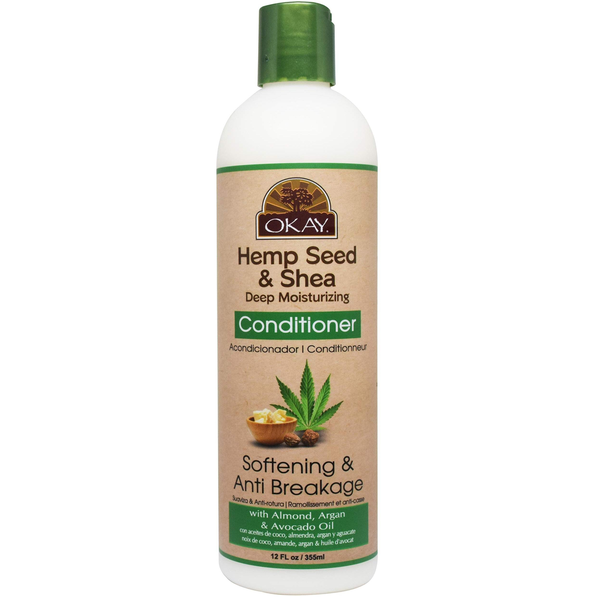 Okay Hemp Seed and Shea Softening and Anti Breakage Conditioner, 12 ounces
