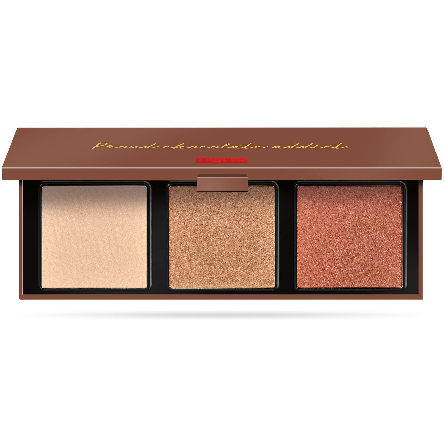 Zero Calorie Chocolate Highlighter Palette - 002 Caramel Chocolate by Pupa Milano for Women - 0.315 oz Highlighter