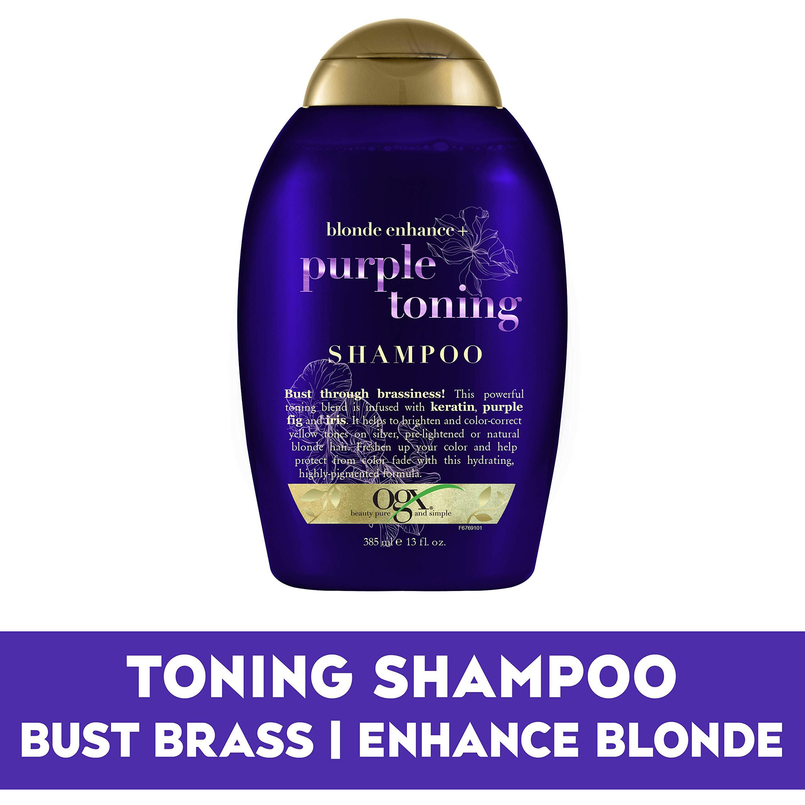 OGX Impecca-Blonde Purple Toning Shampoo, 13 fl oz