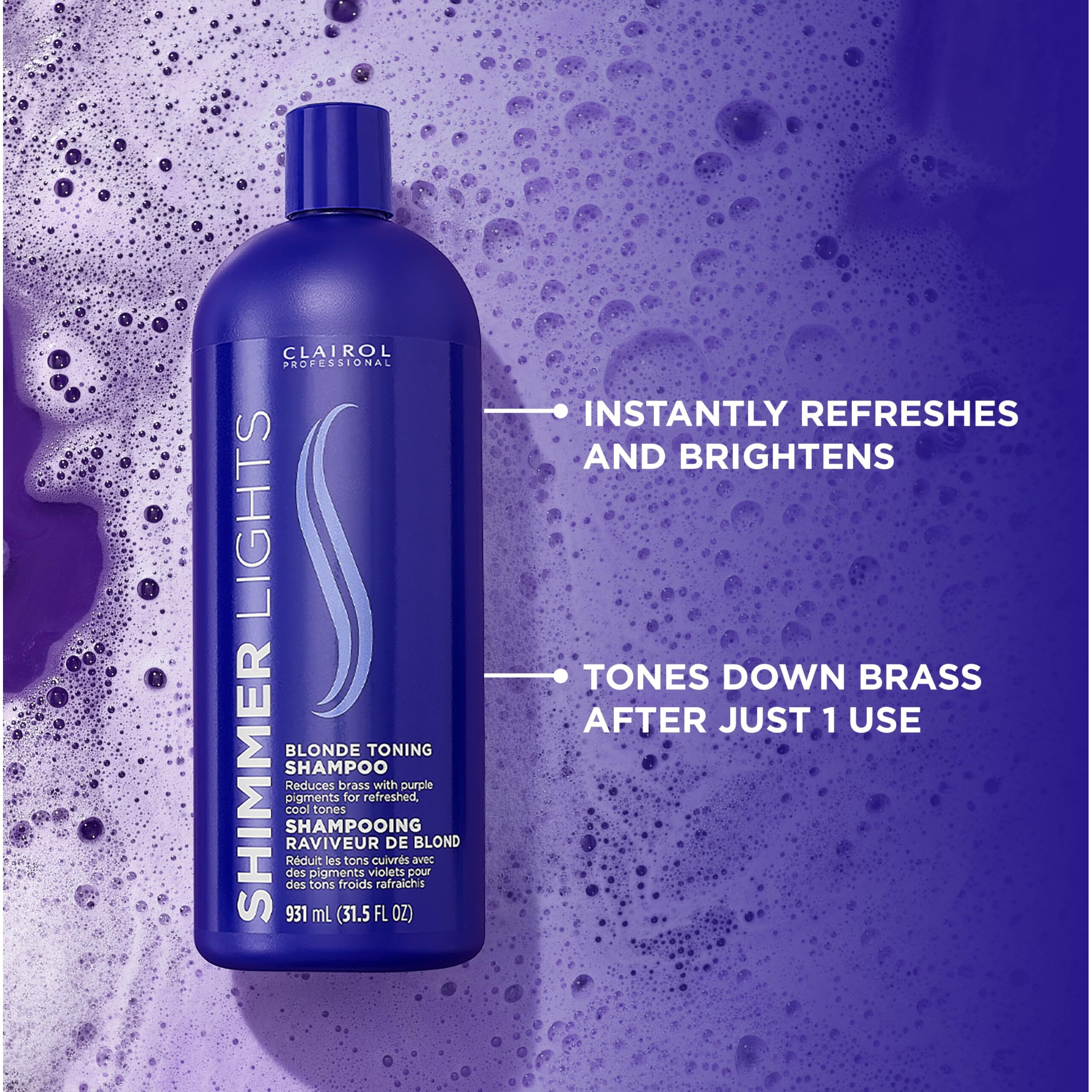 Shimmer Lights Blonde and Silver Shampoo by Clairol for Unisex - 31.5 oz Shampoo