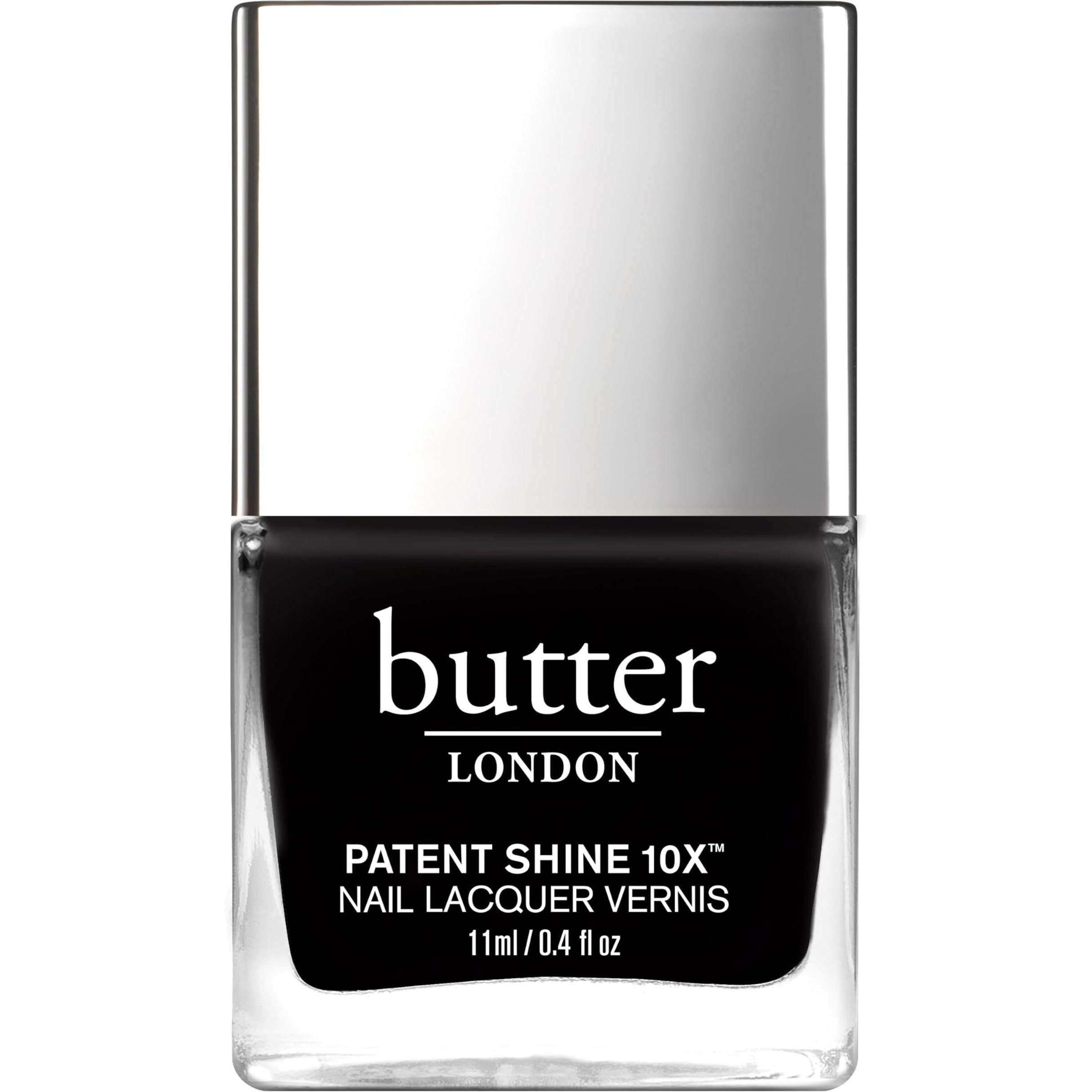 Patent Shine 10X Nail Lacquer - Union Jack Black by Butter London for Women - 0.4 oz Nail Polish