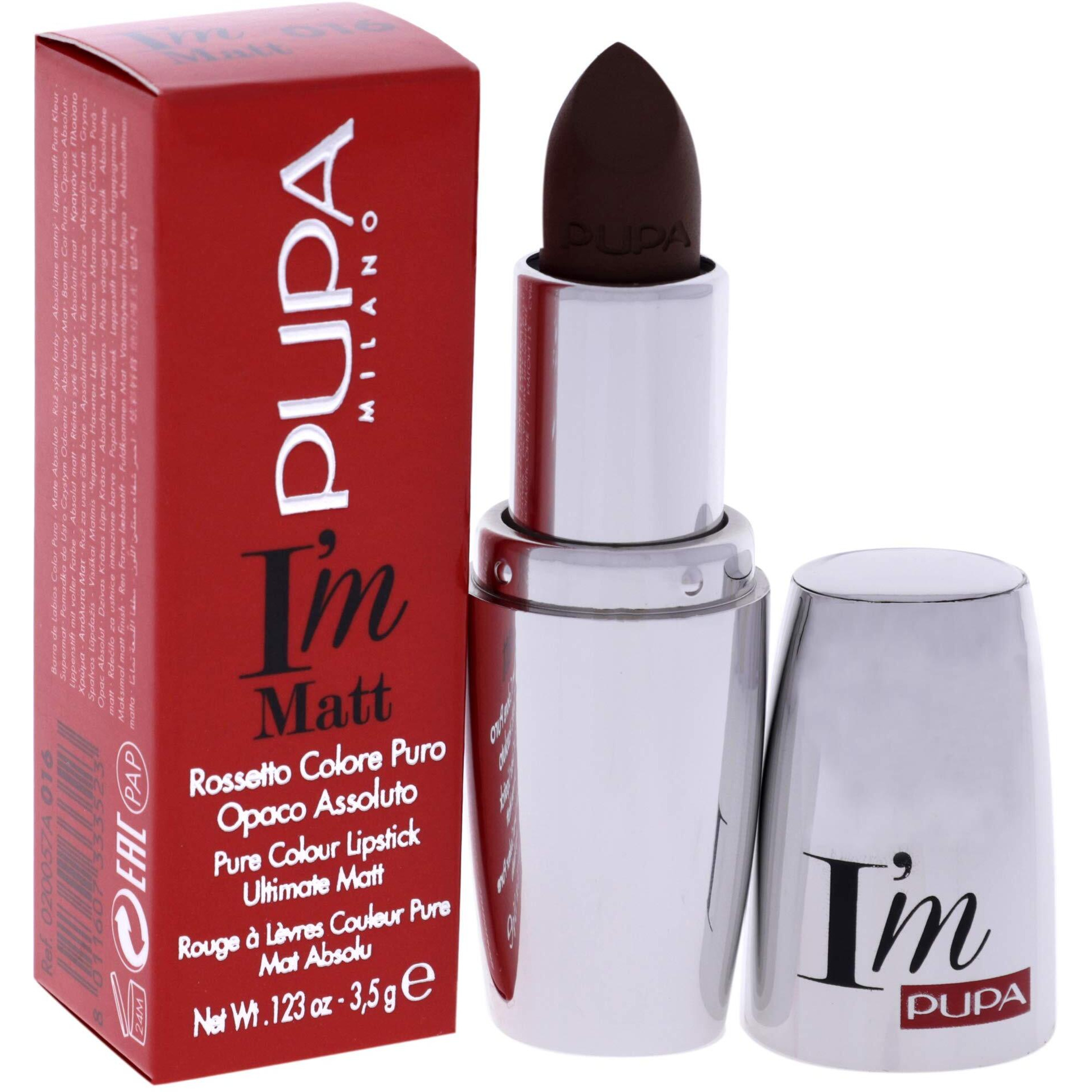 I Am Matte Pure Colour Lipstick - 016 Mochaccino by Pupa Milano for Women - 0.123 oz Lipstick
