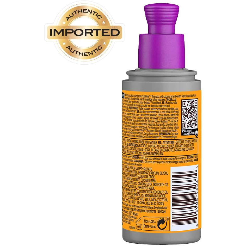 Bed Head COLOUR GODDESS SHAMPOO FOR COLORED HAIR 3.38 fl oz