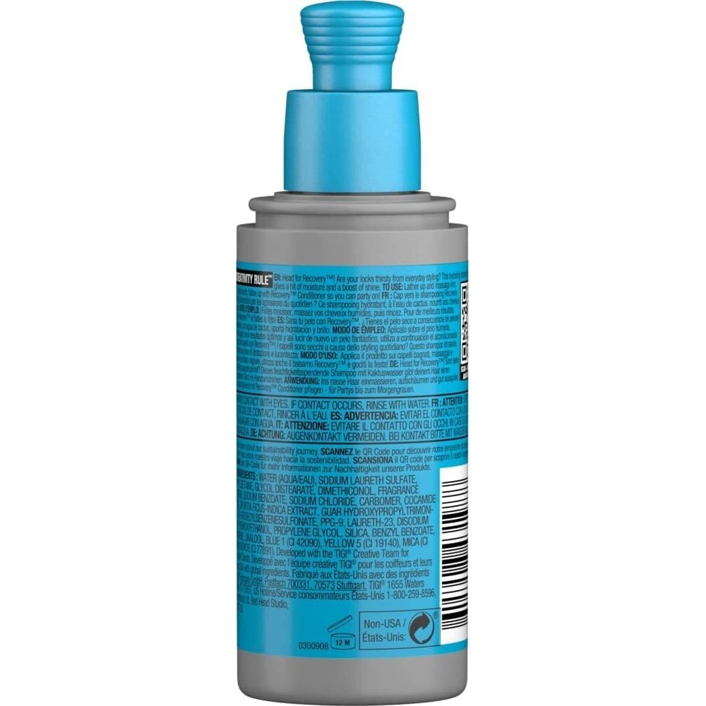 TIGI BED HEAD RECOVERY MOISTURIZING SHAMPOO FOR DRY HAIR 3.38 fl oz