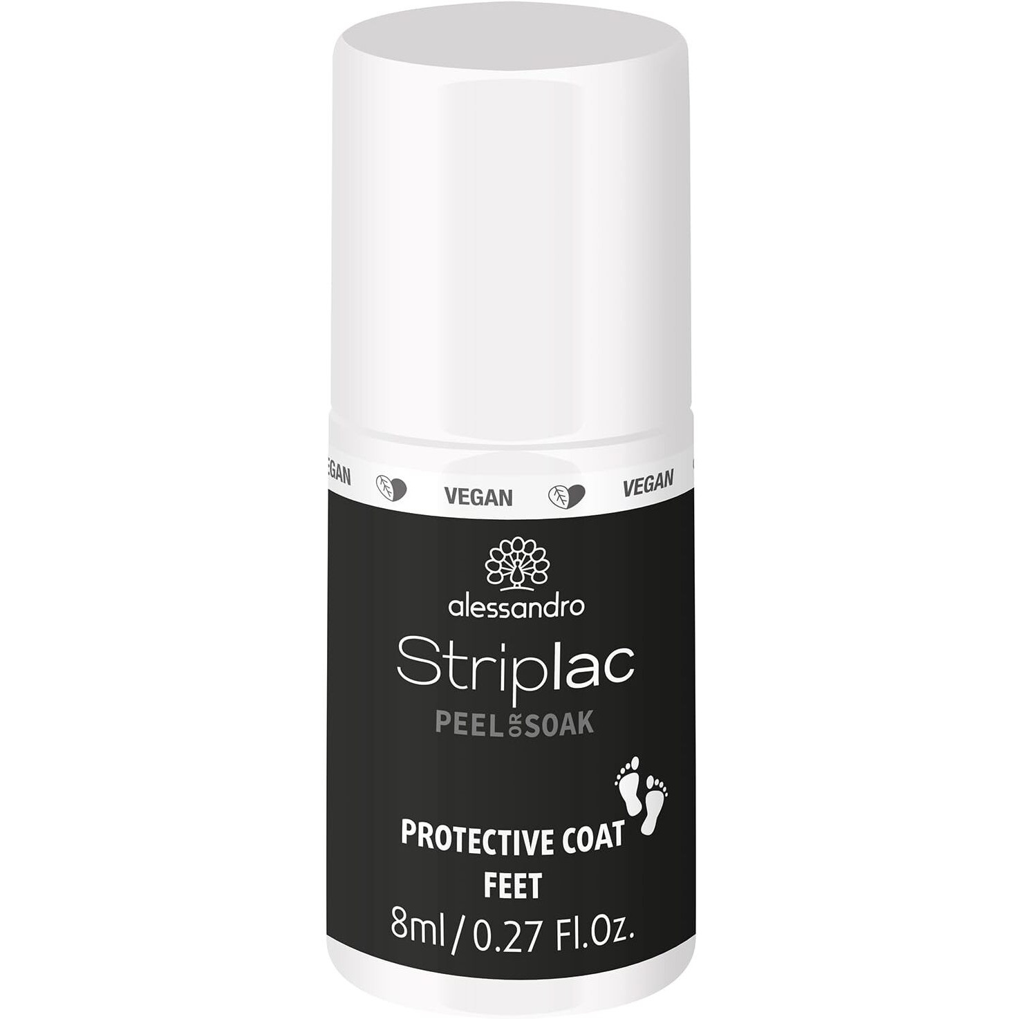 Striplac Peel or Soak - Protective Coat Feet by Alessandro for Women 0.27 oz Nail Polish