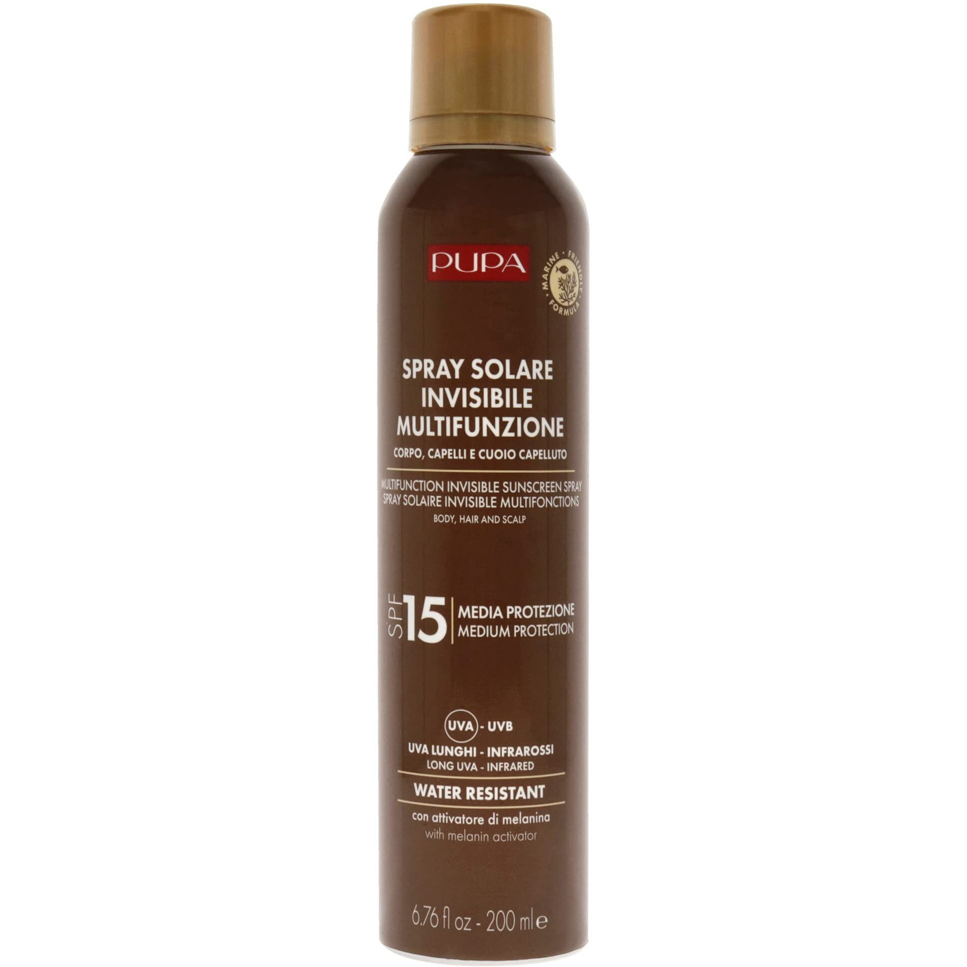 Multifunction Invisible Sunscreen Spray SPF 15 by Pupa Milano for Unisex - 6.76 oz Sunscreen
