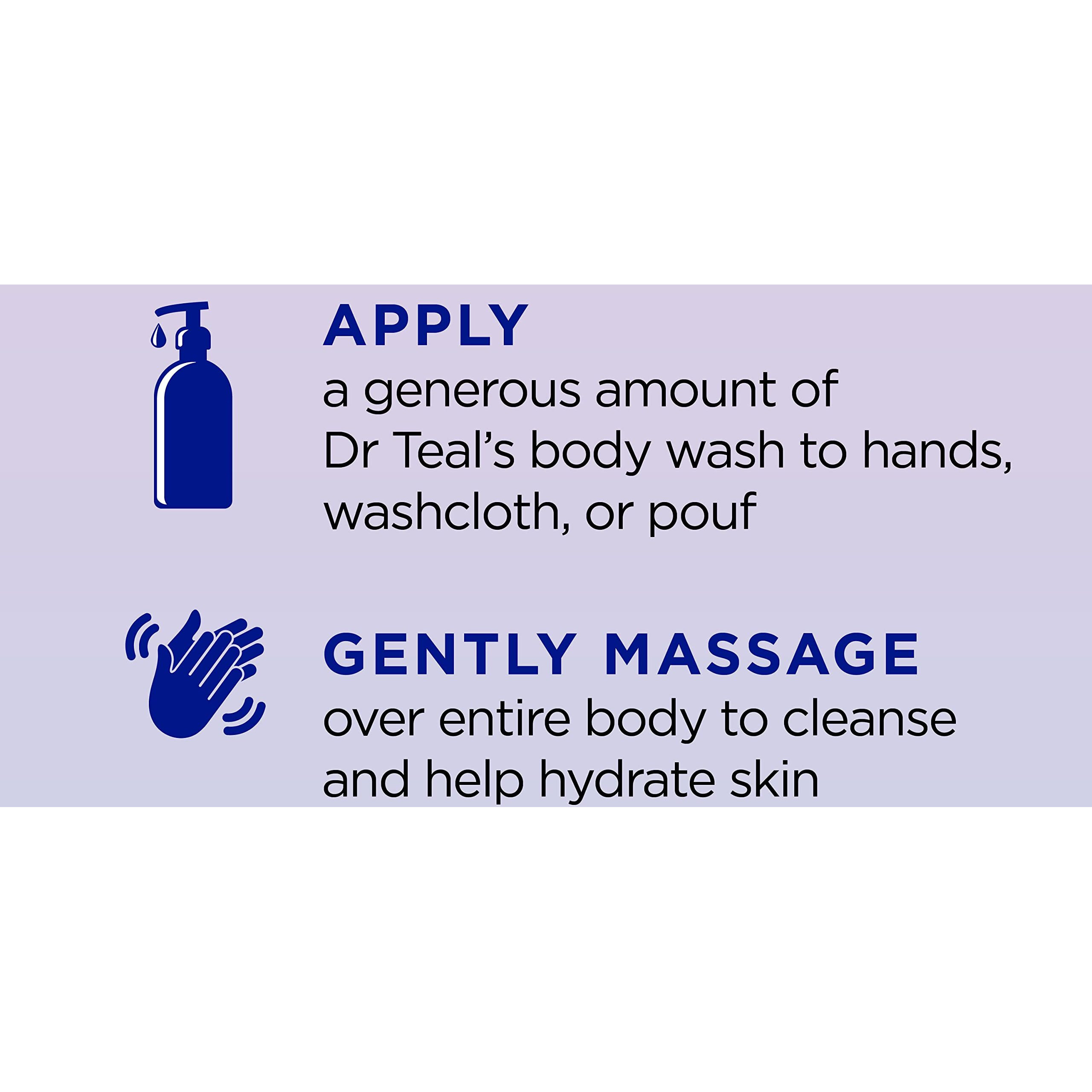 Dr Teal's Sleep Body Wash with Melatonin, Lavender & Chamomile & Essential Oil Blend, 24 fl oz.