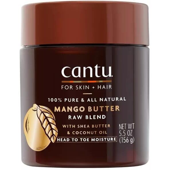 Cantu Skin Therapy Hydrating Raw Blends Body Butter Mango Butter Shea Butter and Coconut Oil, 5.5 Ounce