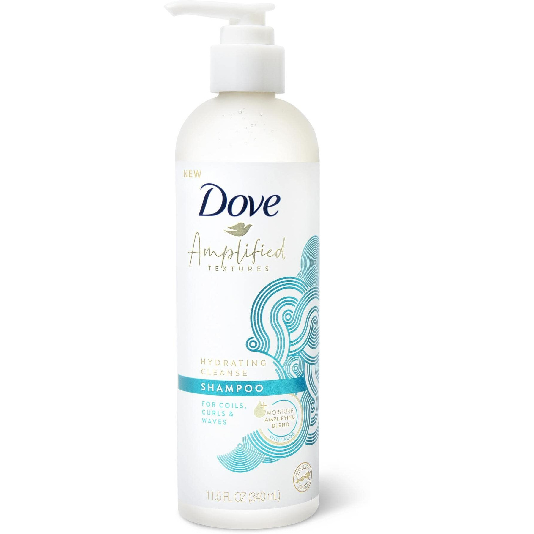 Dove Amplified Textures, Hydrating Cleanse Shampoo, 11.5 fl oz (340 ml)