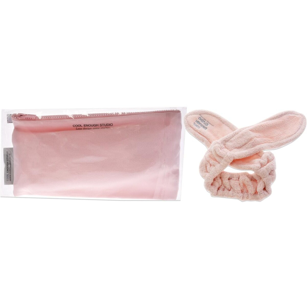 The Band Set - Pink by Cool Enough Studio for Women - 2 Pc Headband, Bag